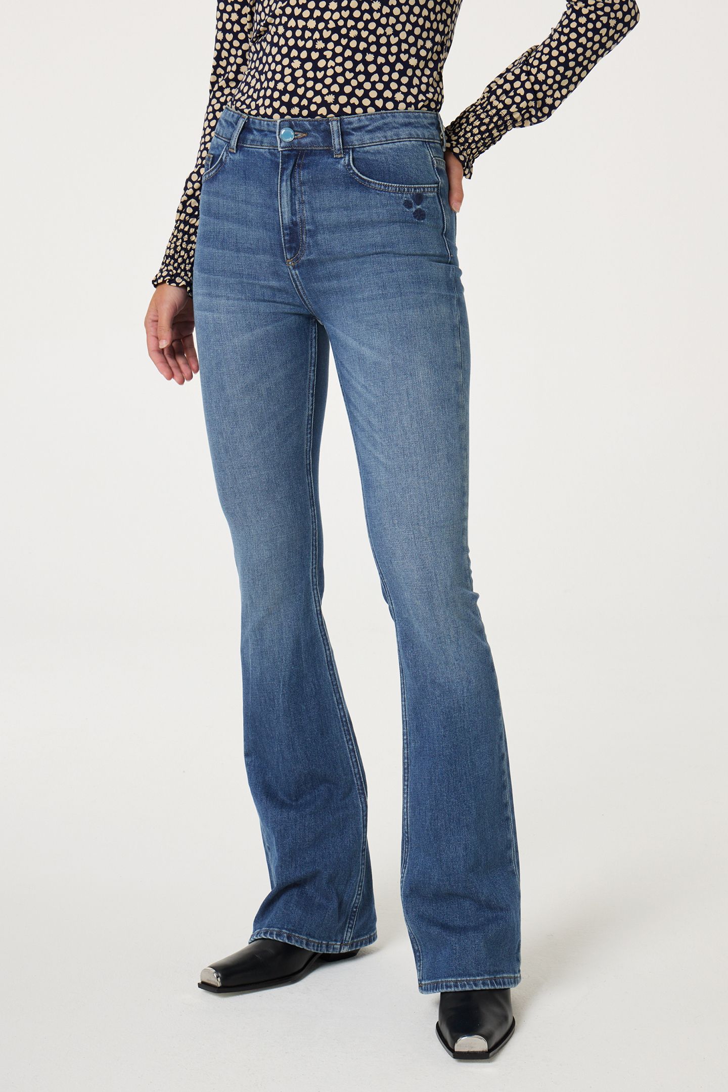 THEA WIDE LEG JEANS CORNFLOWER BLUE 1