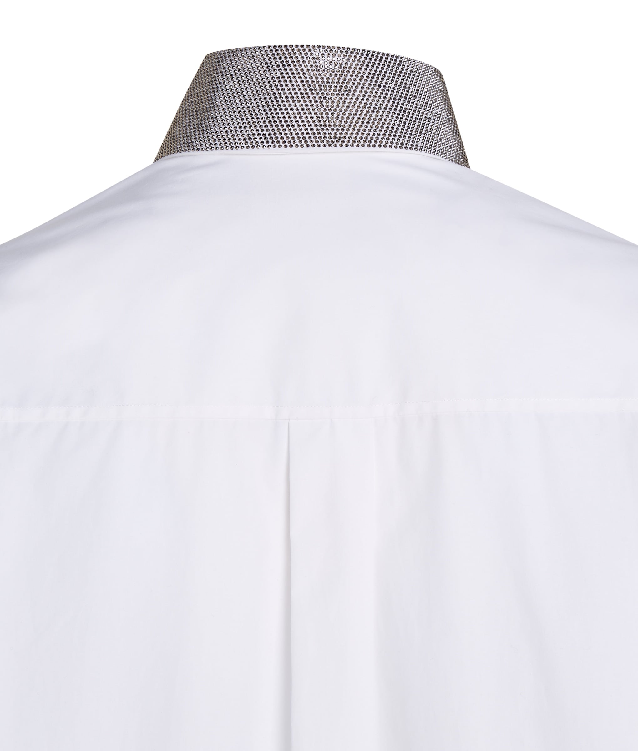 RHINESTONE COLLAR SHIRT WHITE 4