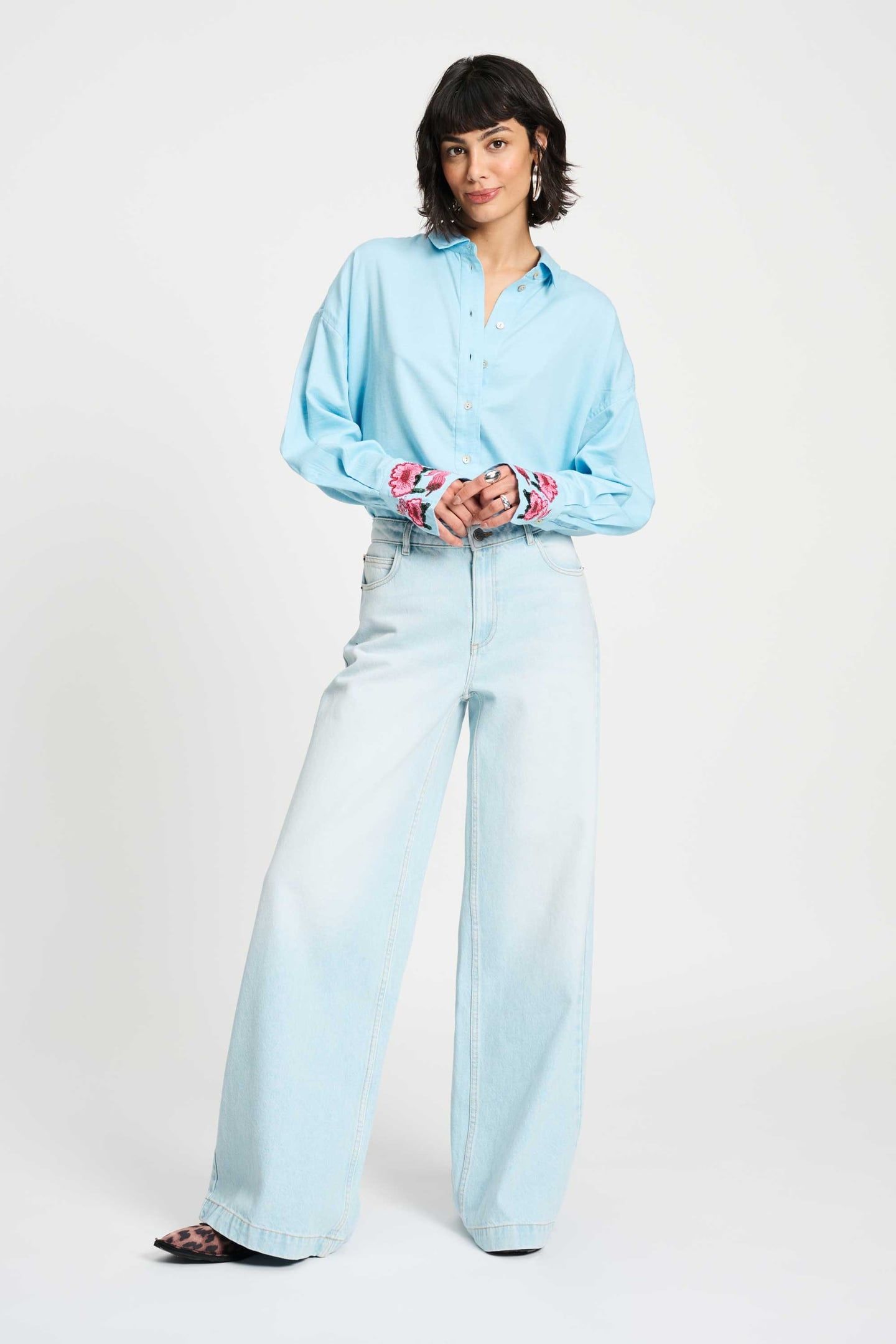 BLOUSE - SKY BLUE MELANGE 1