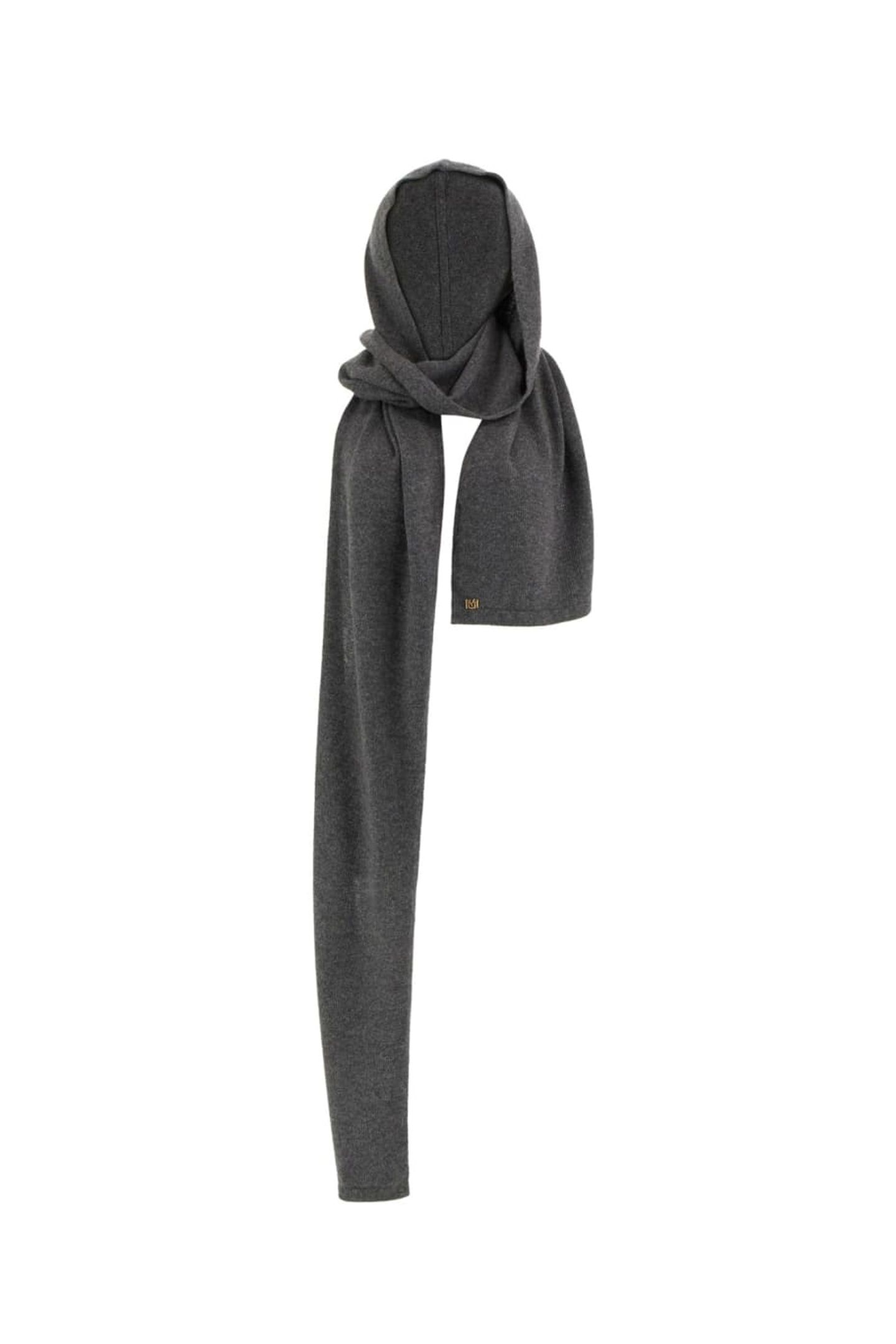 AFRAH HOODIE SCARF S SILK TAUPE HEATHER 2