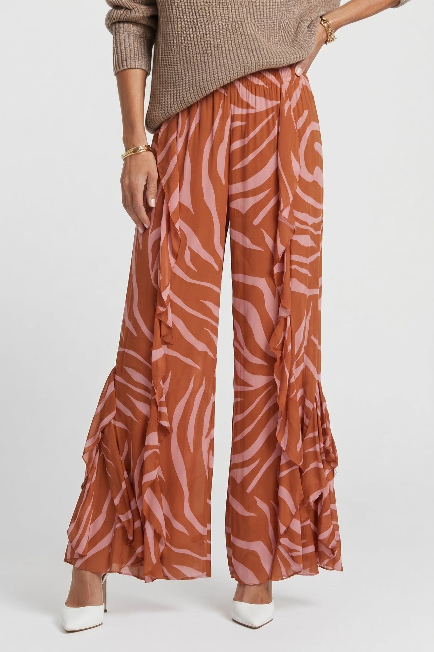 DEAN FLOWY TROUSERS BROWN 1