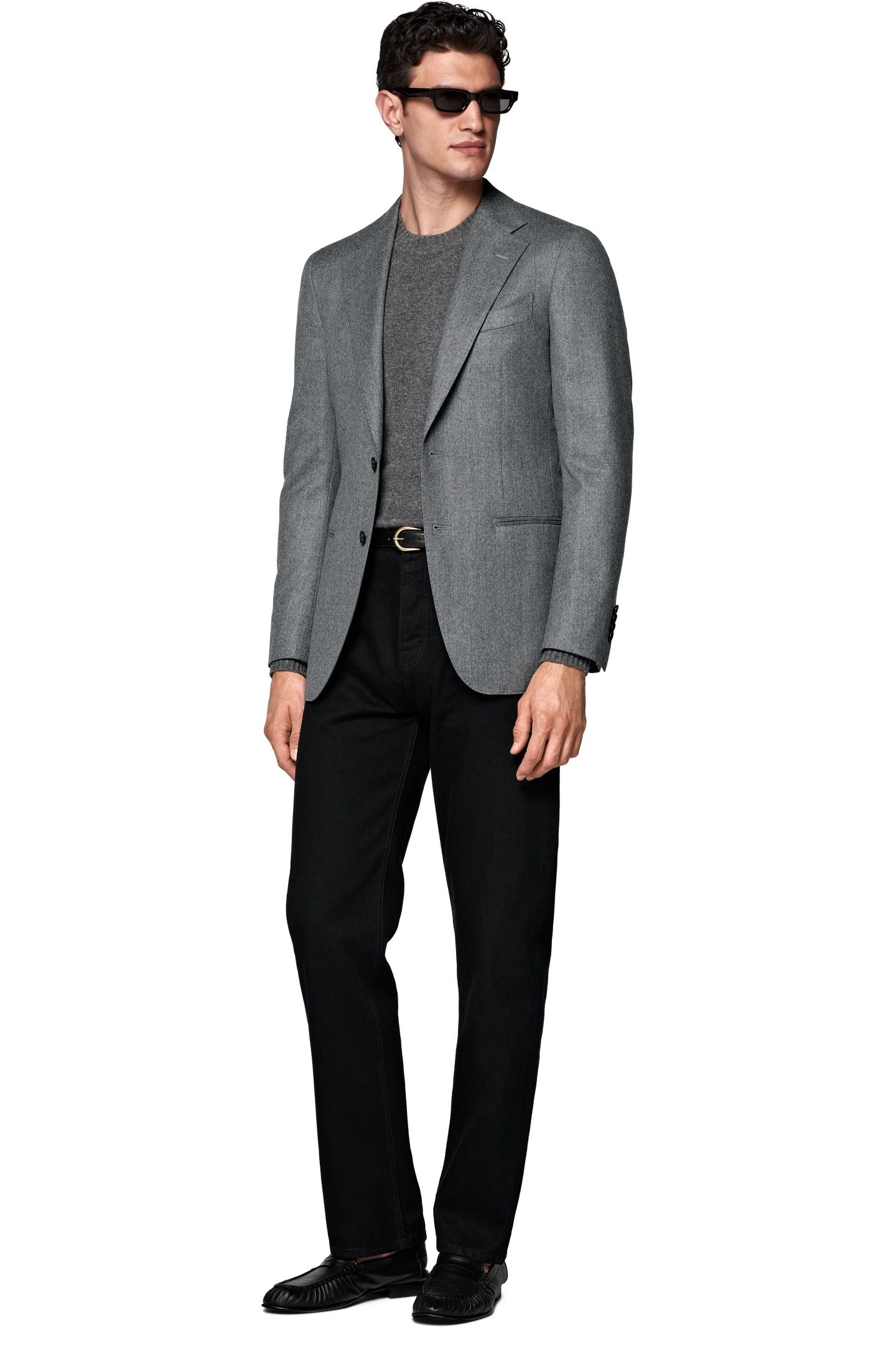 HAVANA MID GREY PURE WOOL S120 SEPARATE SUIT JACKETS MID GRE 3