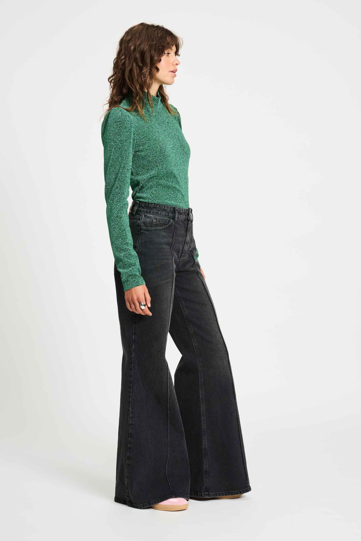 JEANS - FLARE WASHED BLACK 4