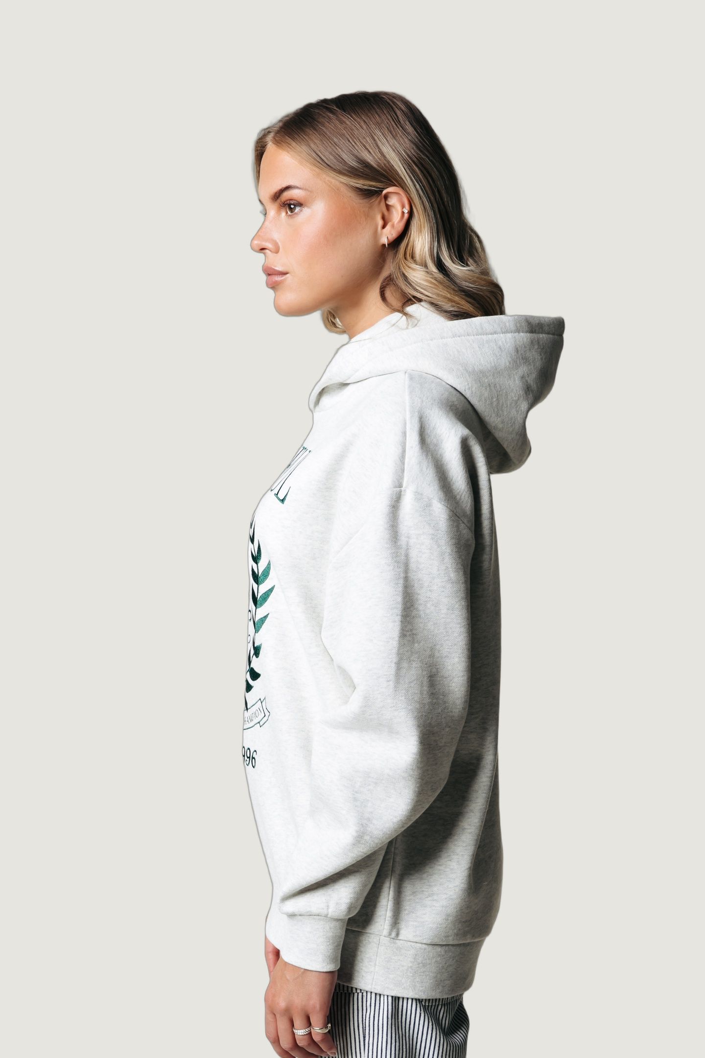 COLLEGE 1986 EMBRO CLEAN HOODIE LIGHT GREY MELANGE 3