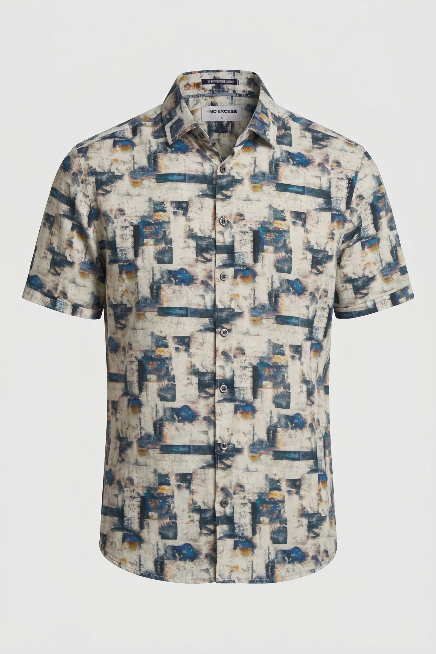 SHIRT SHORT SLEEVE ALLOVER PRINTED BLUE 4