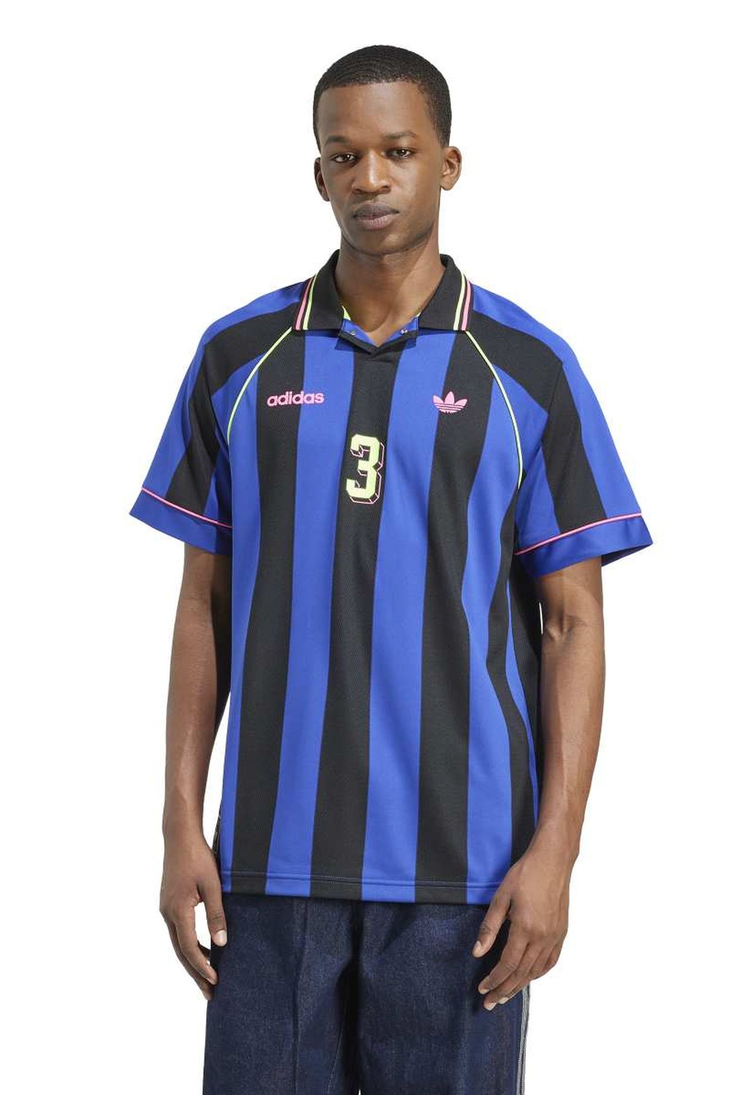 UNISEX ORIGINALS JACQUARD STRIPE JERSEY SEMI LUCID BLUE 2
