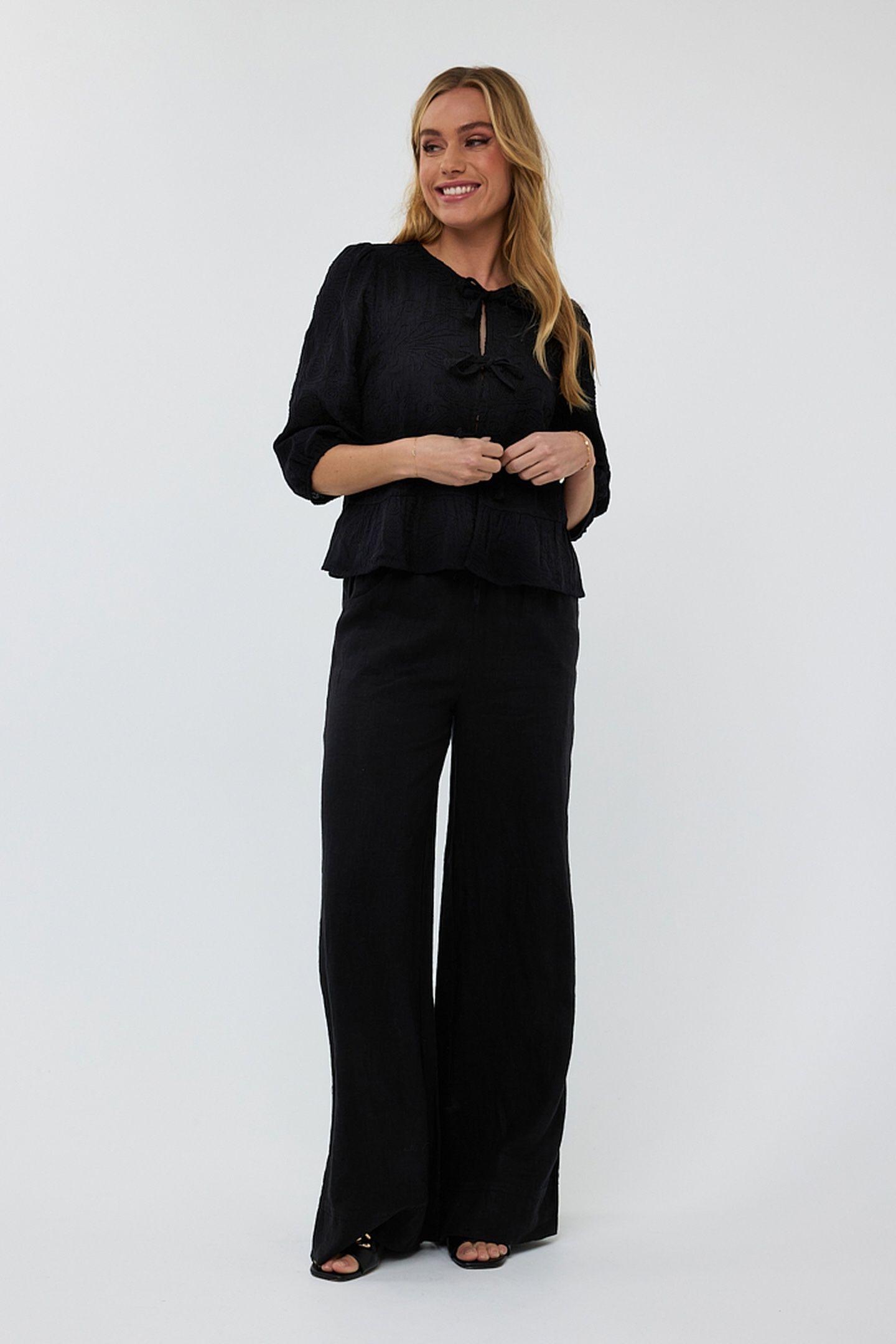 BLOUSE 3D EMBROIDERY BLACK 2