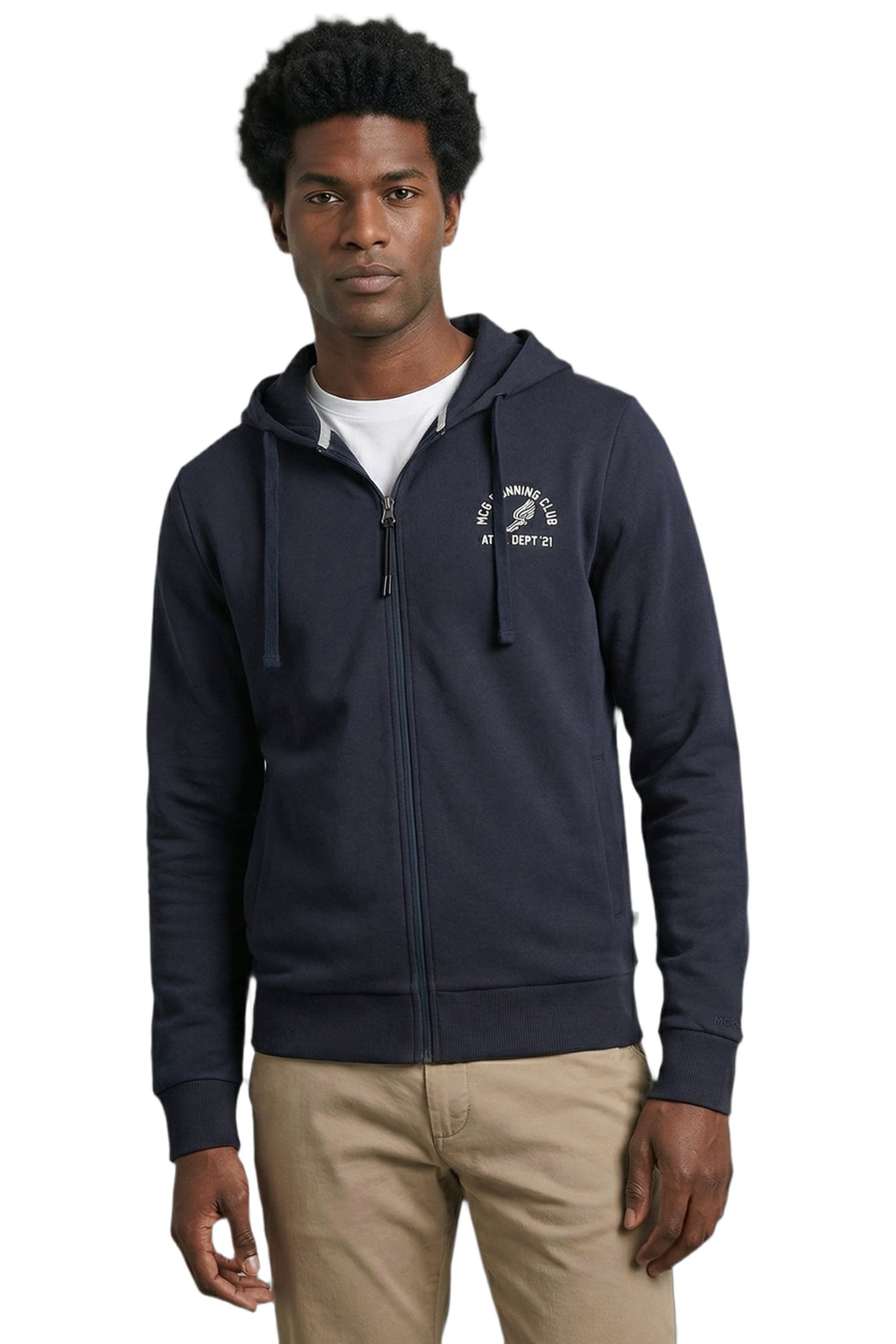 ZIP THRU HOODY NAVY 1