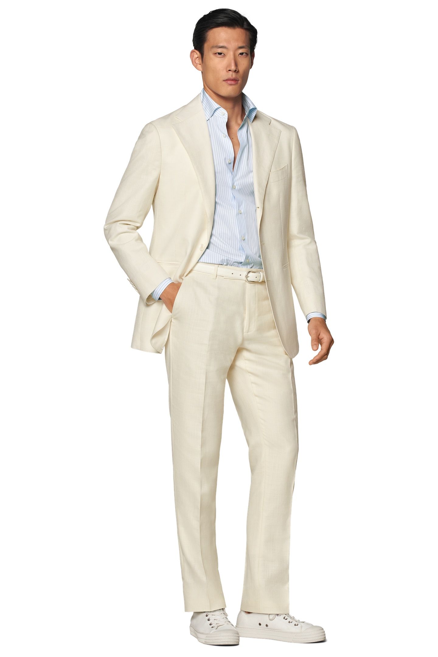 ROMA-OFF-WHITE-WOOL SILK LINEN NESTED SUITS OFF-WHITE 3