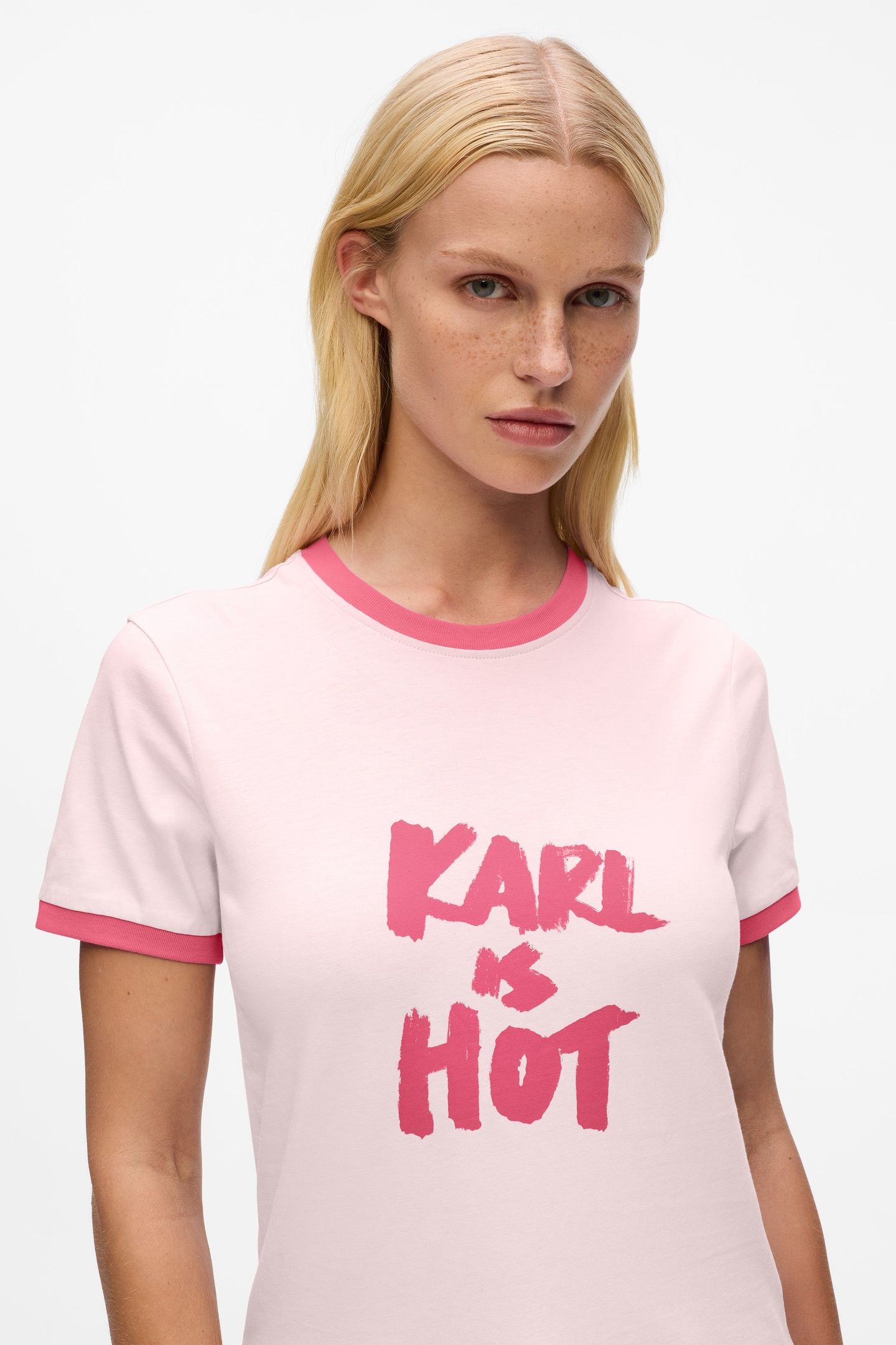 KARL IS HOT T-SHIRT PINK LADY 7