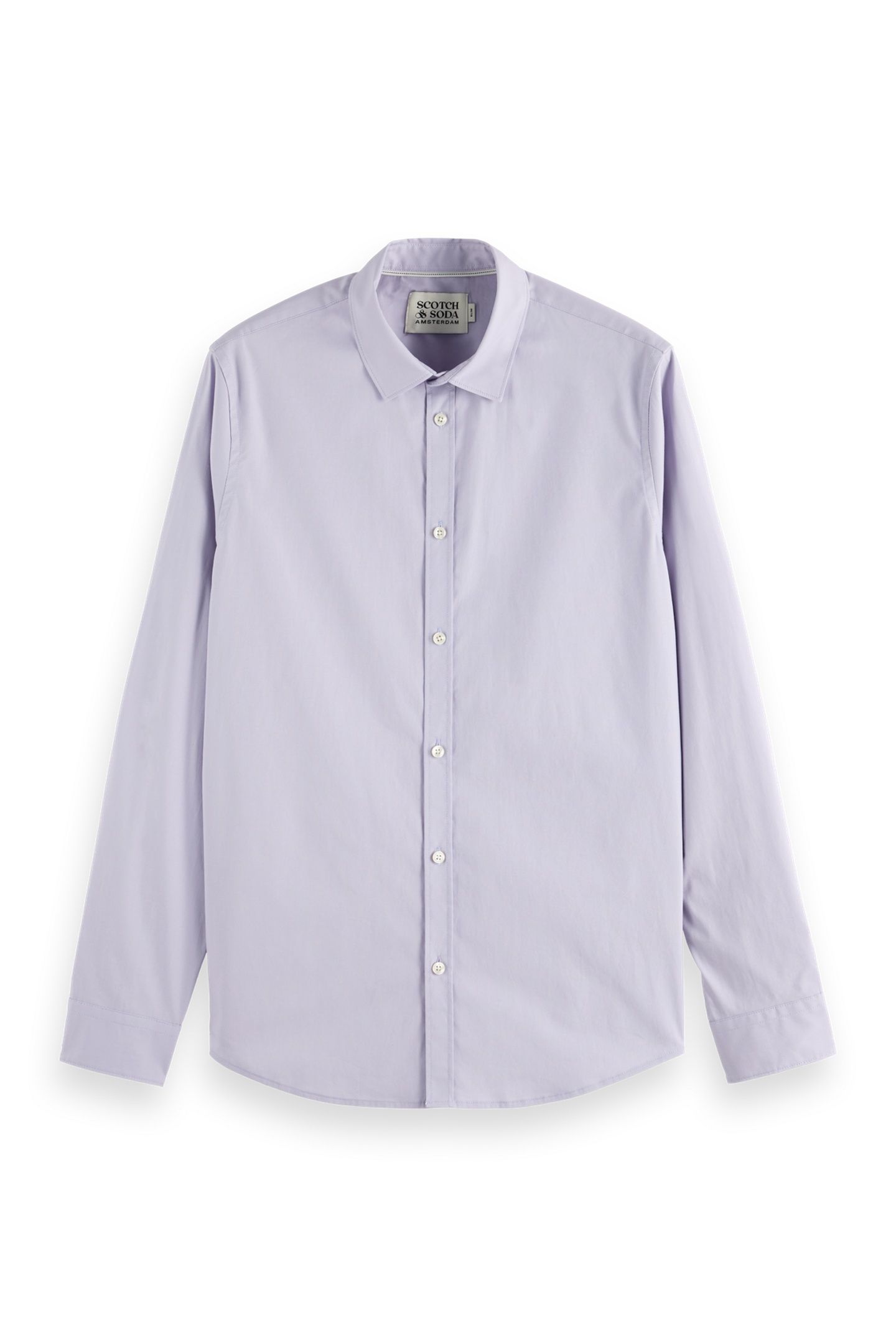 SEASONAL CORE SOLID SLIM FIT POPLIN SHIRT LANGUID LAVENDER 1
