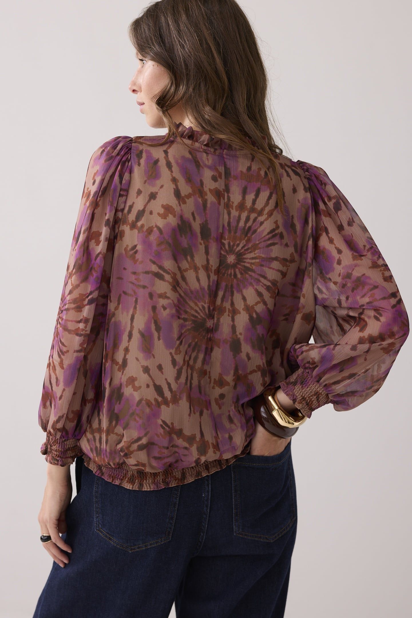TOP SMOCK TIE DYE PRINT MULTICOLOUR 3