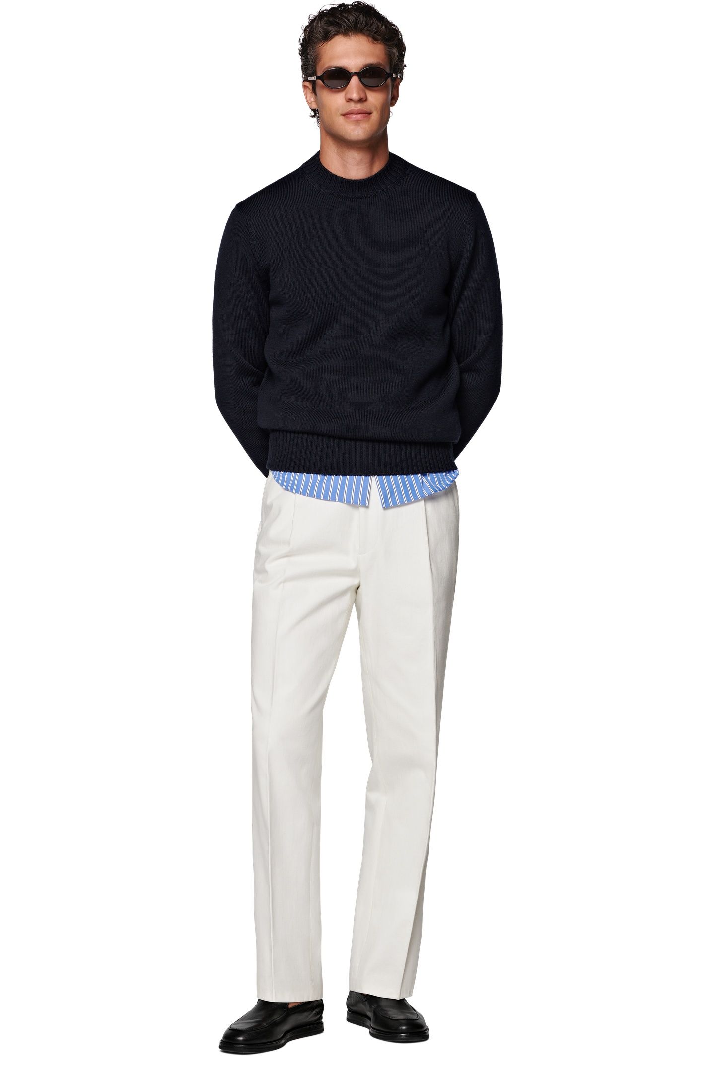 DUCA-OFF-WHITE FORMAL TROUSERS OFF-WHITE 3