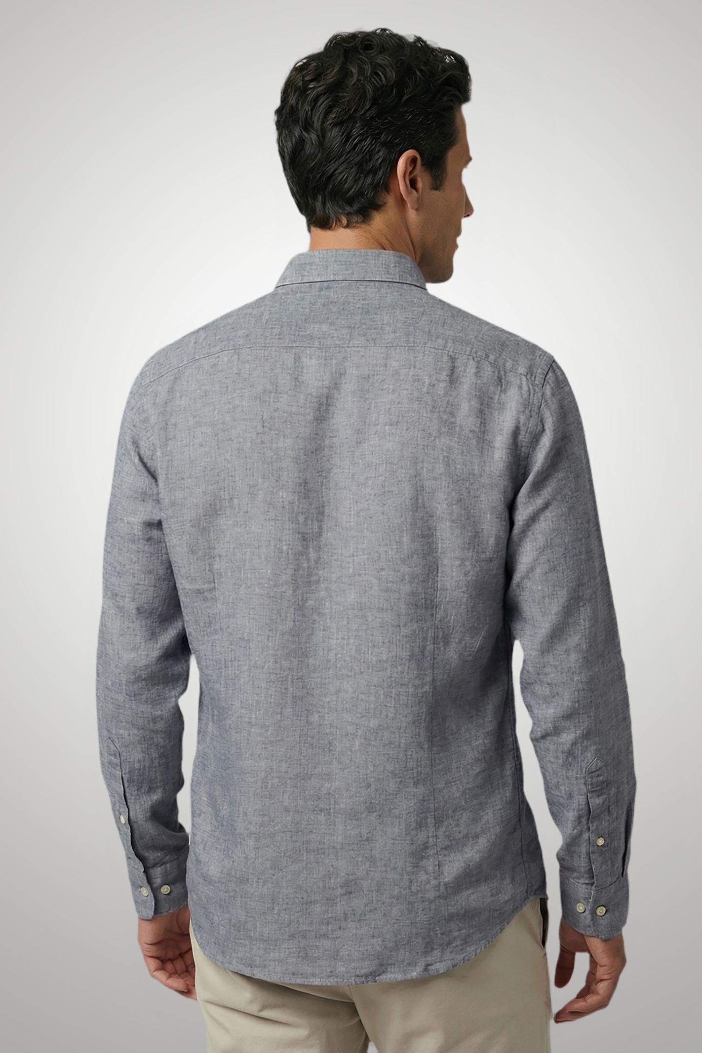 COTTON/LINNEN SHIRT NAVY 2
