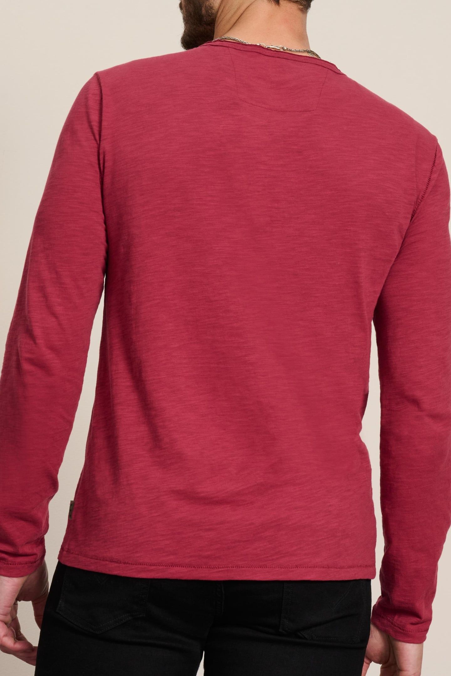 ALDEN LS SLUB CREW WITH C RED WOOD 2