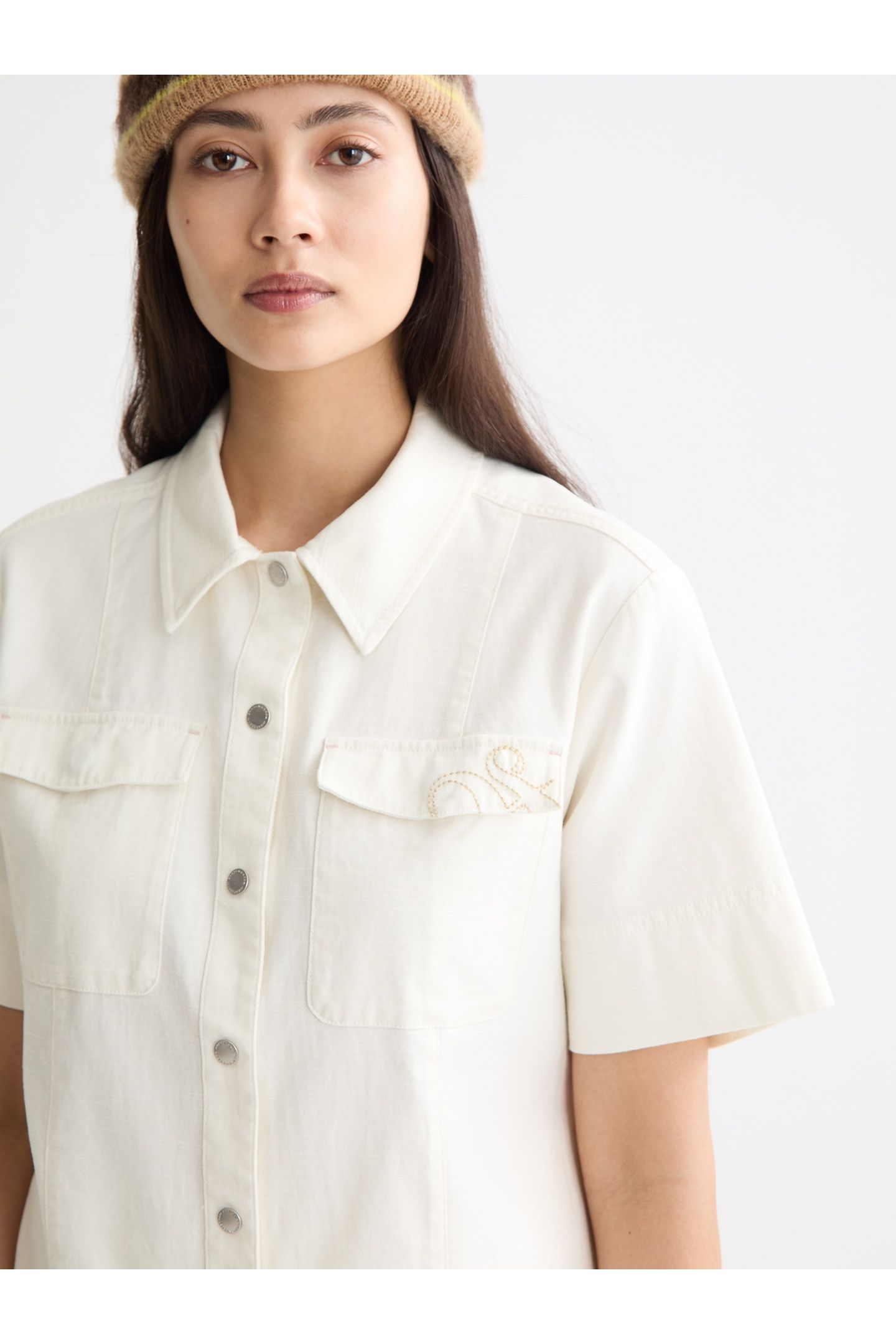 PATCH POCKET SHORT SLEEVE SHIRT EGGNOG 6
