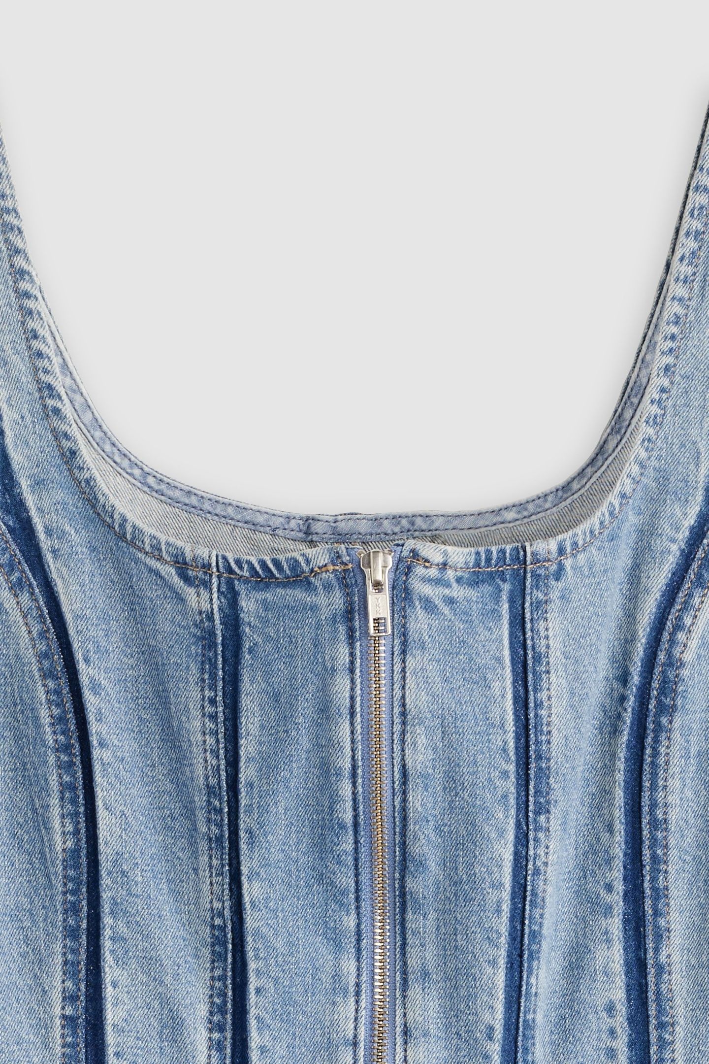 SEAMED ZIP DRESS 6