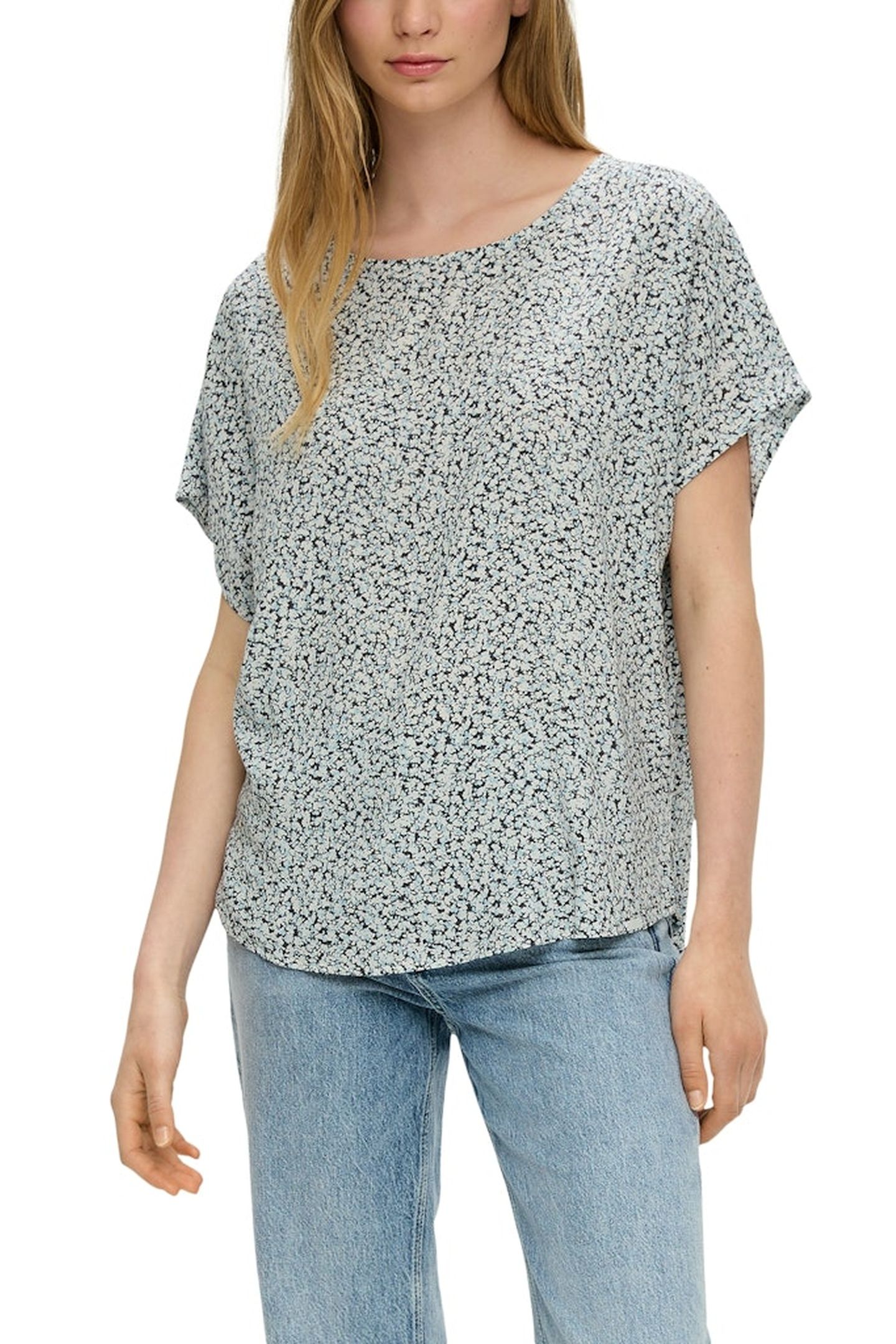 S.OLIVER-QS BLOUSES GREY/BLACK 1