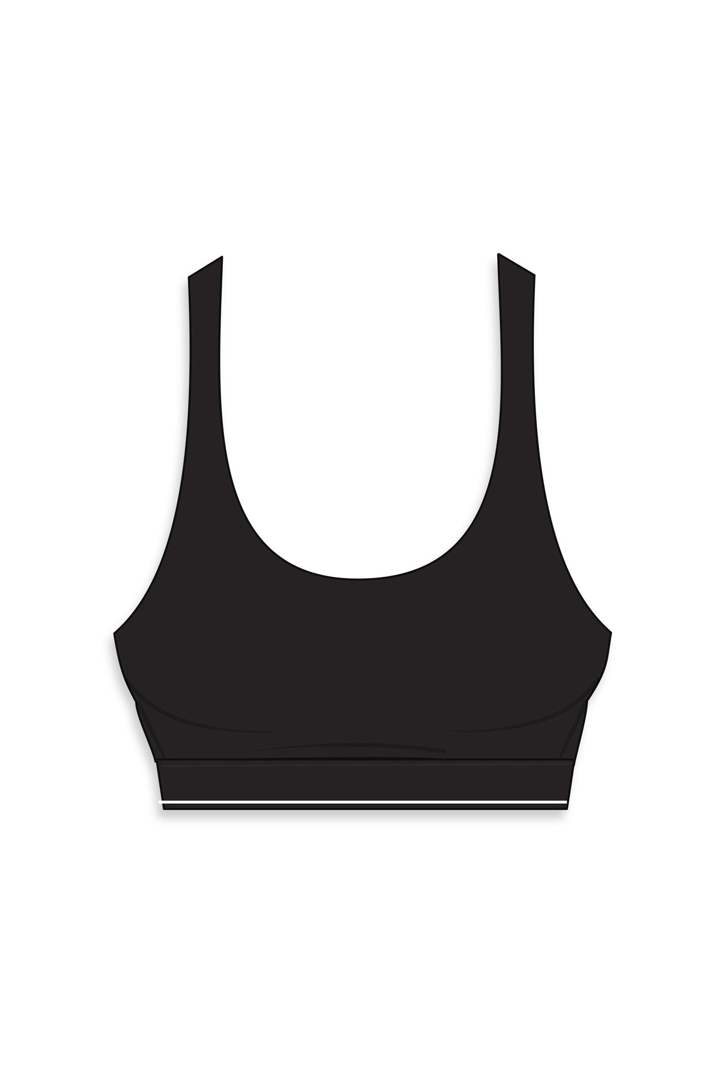 MODERN SPORT BRA MED SUPPORT BLACK 6