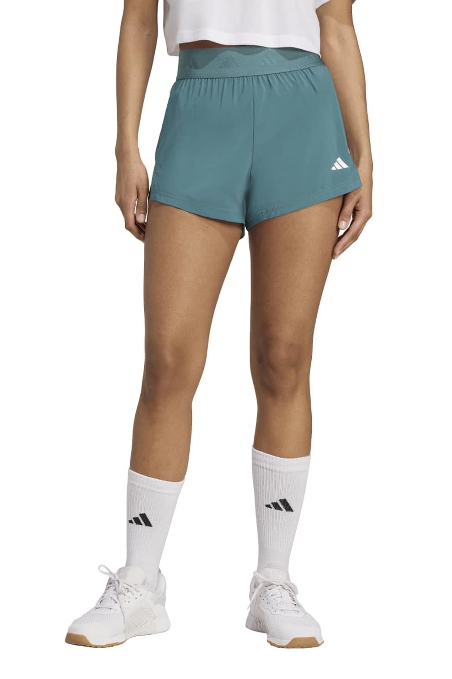PERFORMANCE HYPERGLAM WOVEN SHORTS PRELOVED TEAL 1