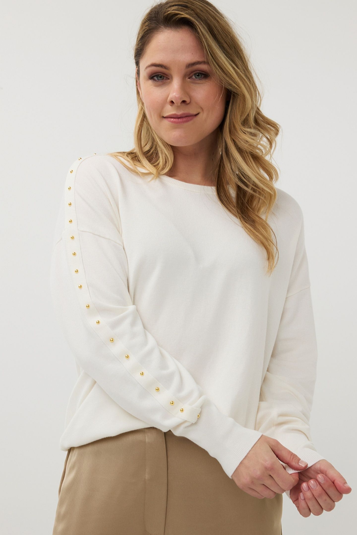 SWEATER OVERSIZED BASIC KNIT OFF WHITE 2