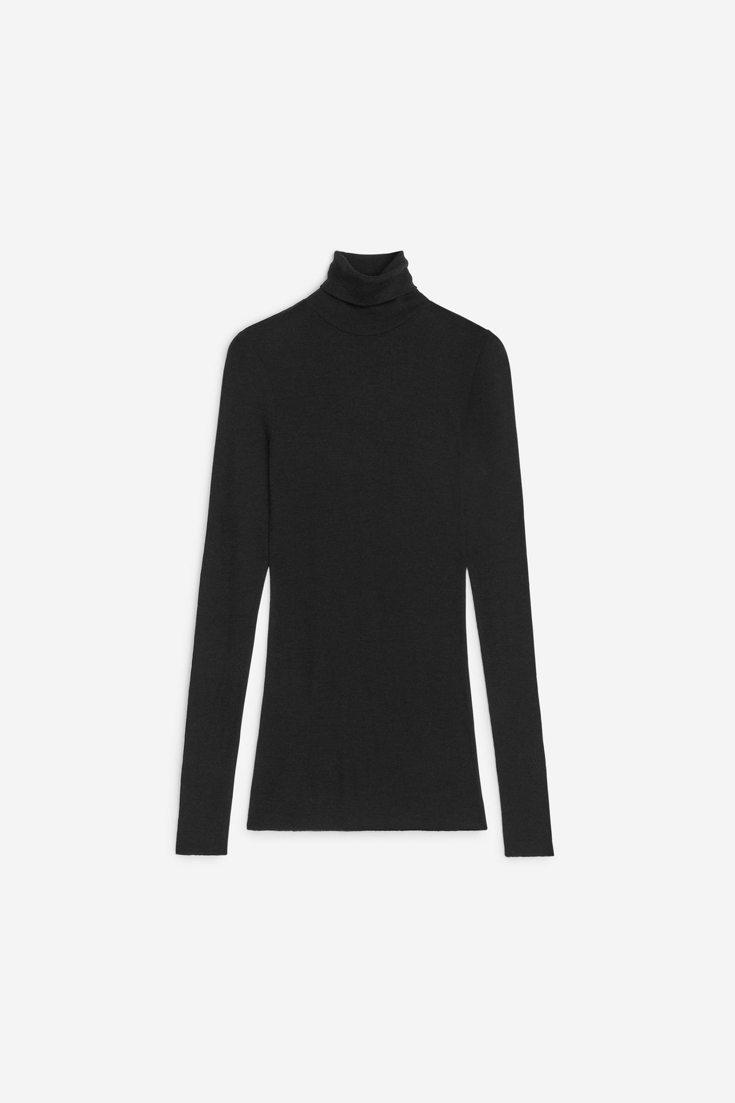 MALENA WOOL RIB TURTLENECK BLACK 3