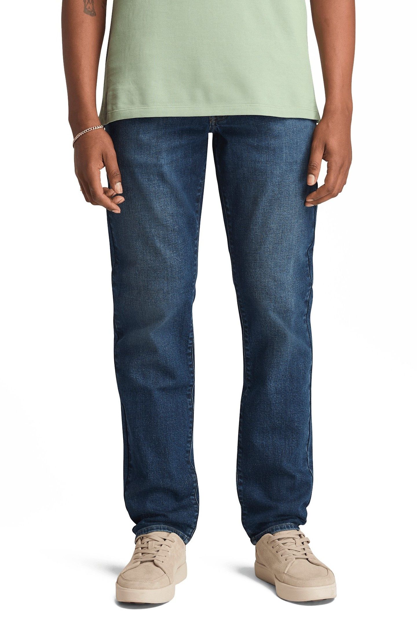 STRETCH DENIM PANT SLIM MEDIUM BLUE 2