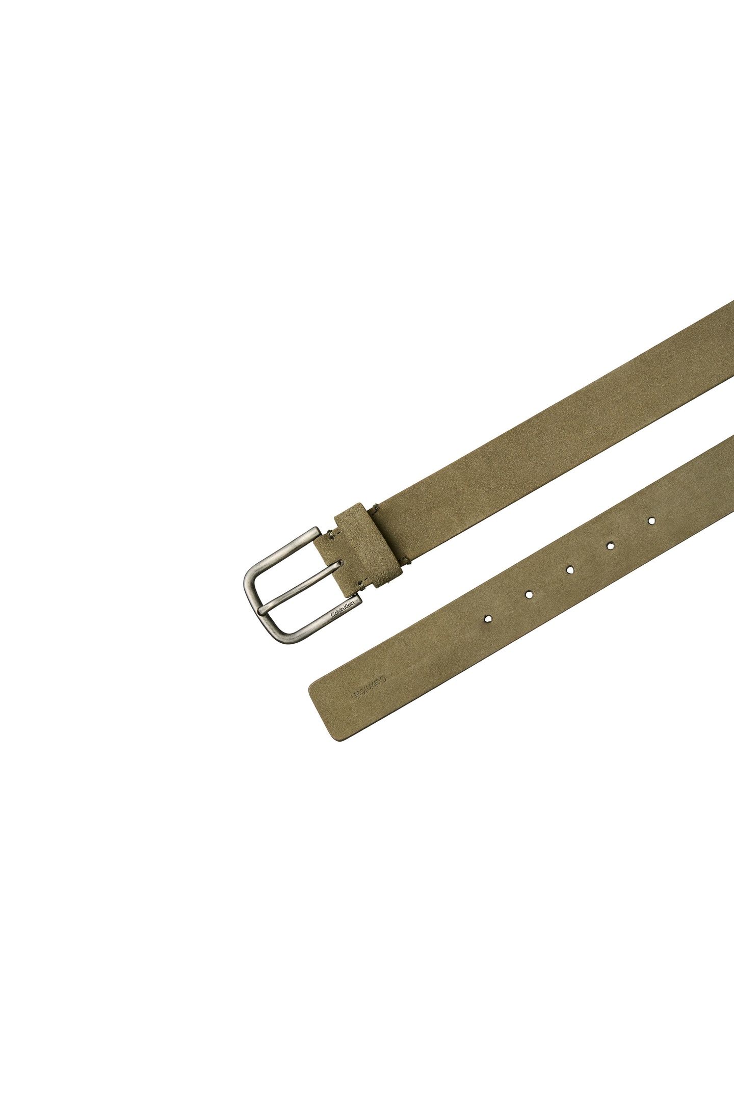 ROUND BUCKLE SUEDE BELT BROWN/ANTIQUE BRASS 3