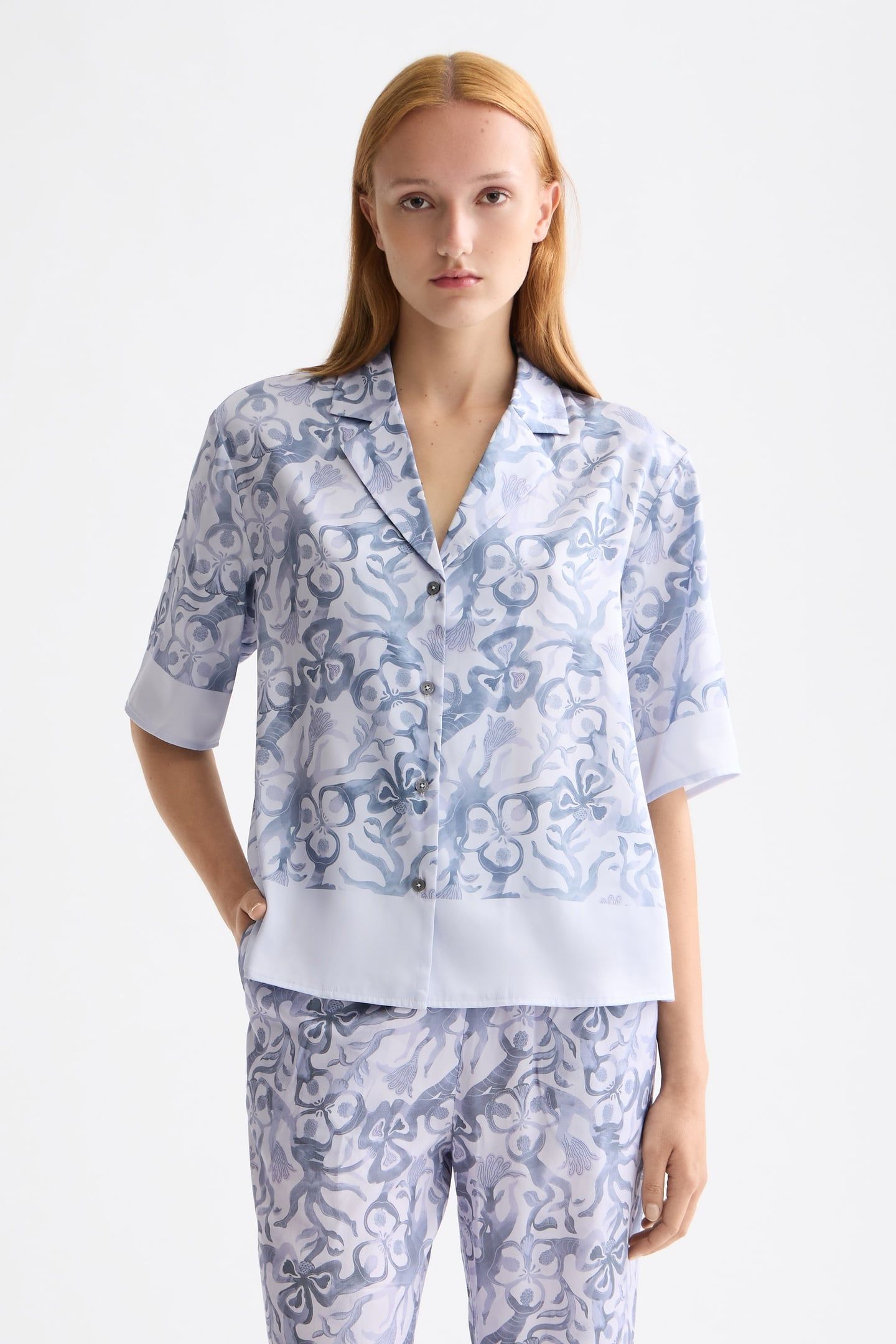 PRINTED SHORT SLEEVE SHIRT DANCER LAVENDER 1