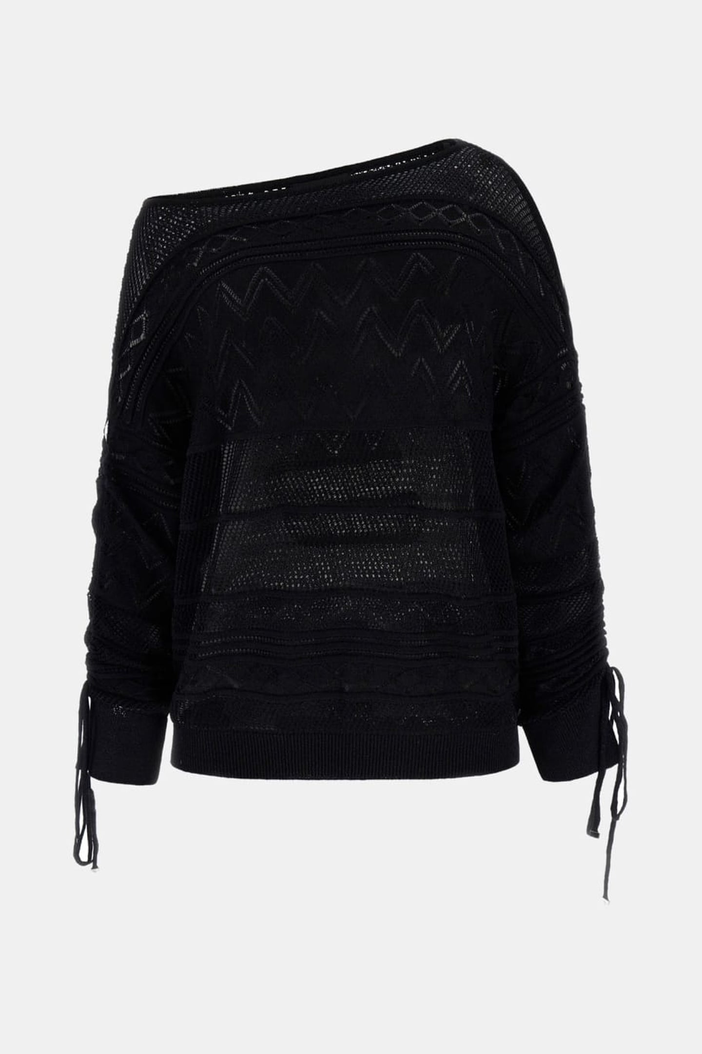 GUESS ECO NELLIE LS BOAT NECK JET BLACK A996 1