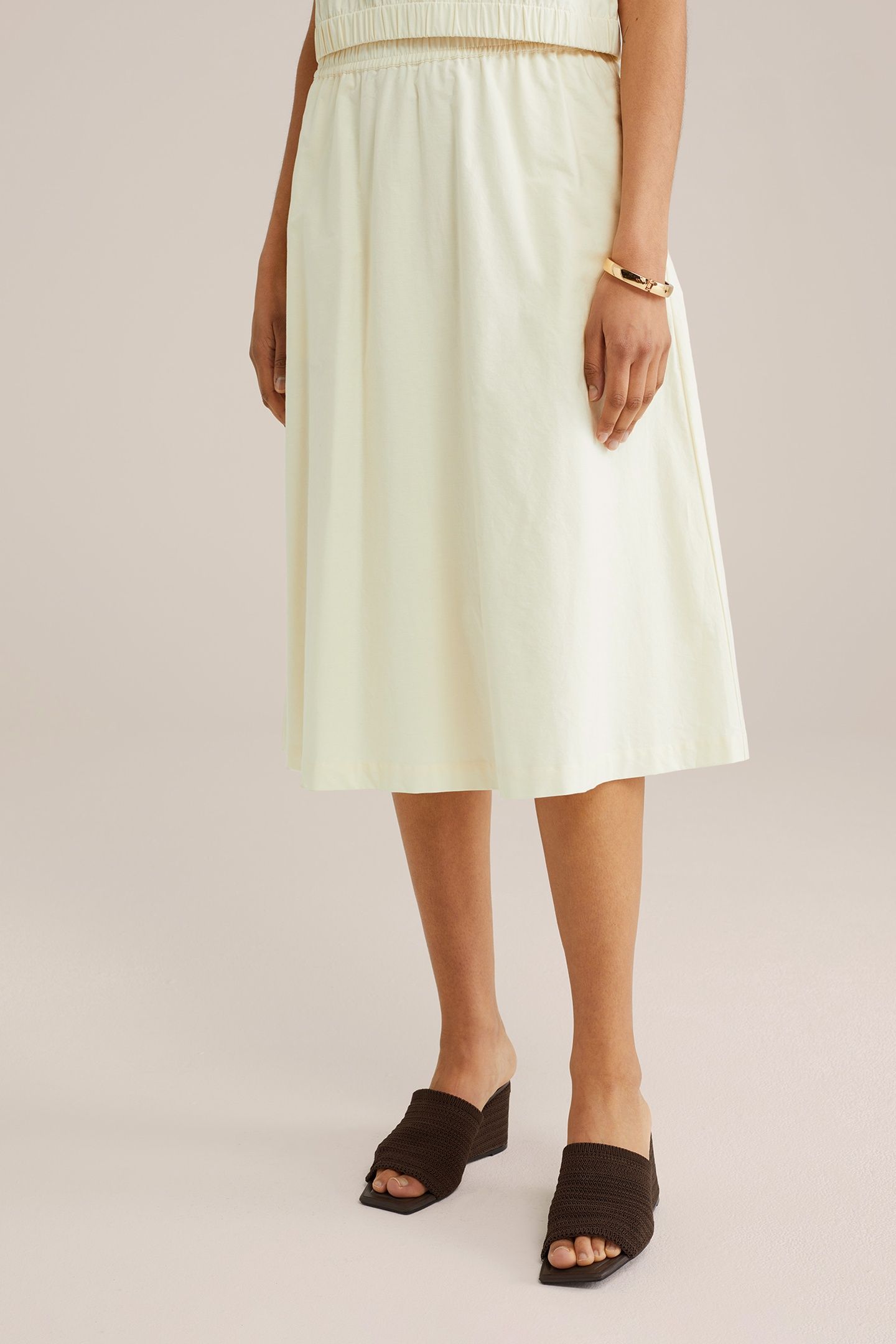 SKIRT MEDIUM LENGTH LIGHT YELLOW 1