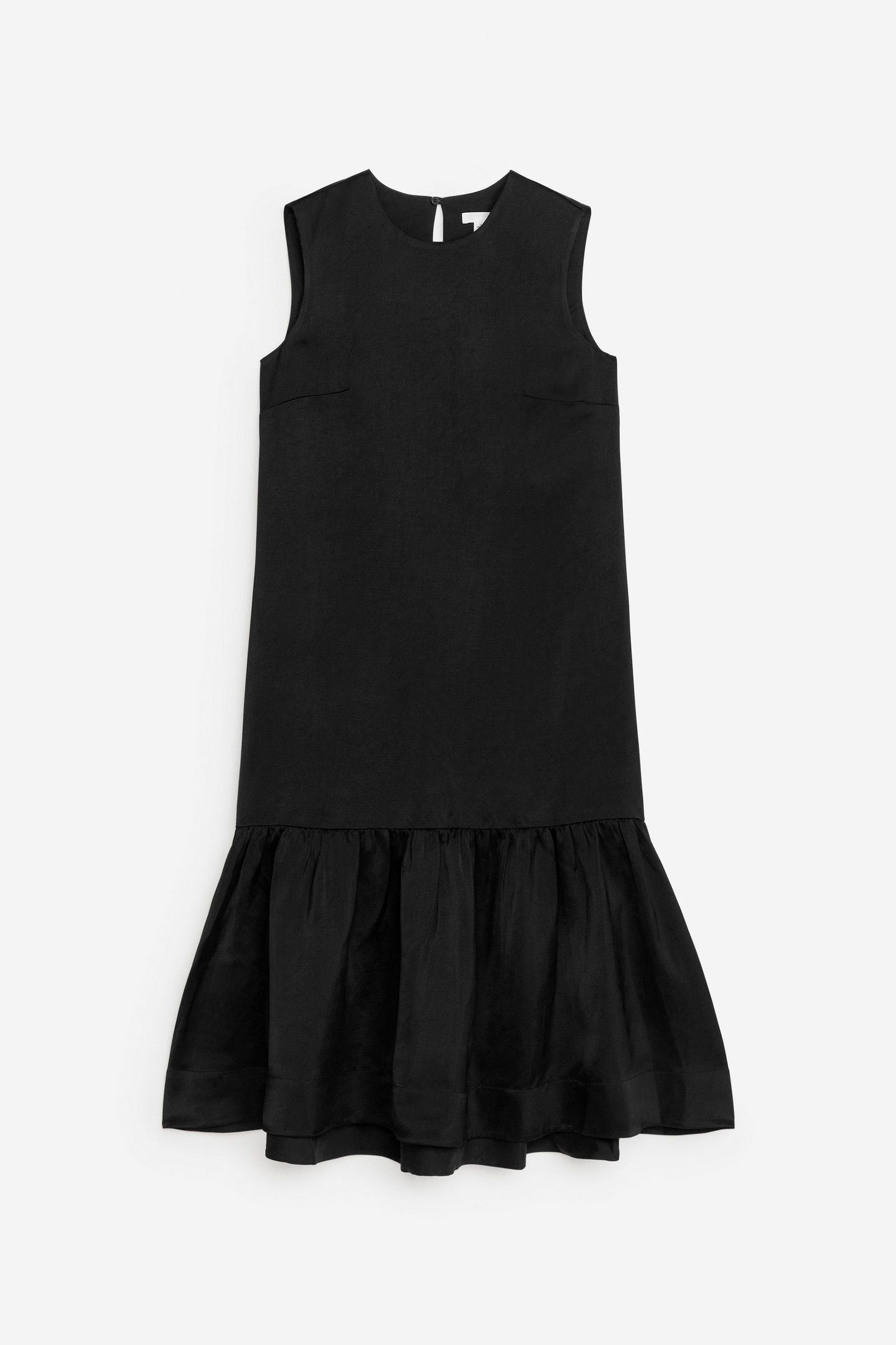 GAELLE FLOUNCE DRESS BLACK 3