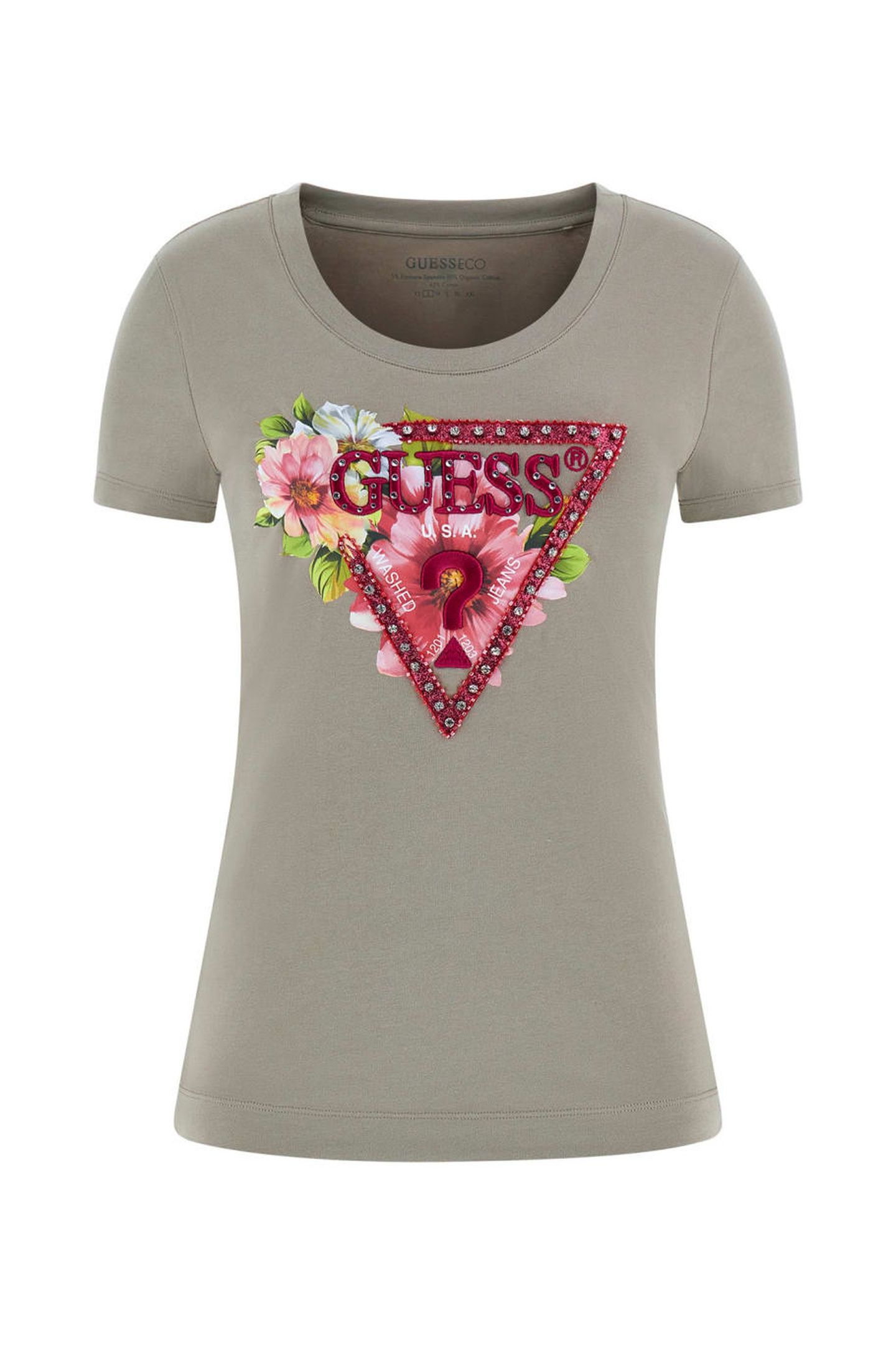GUESS ECO SS CN TRIANGLE BEADS SAGE LEAF 4