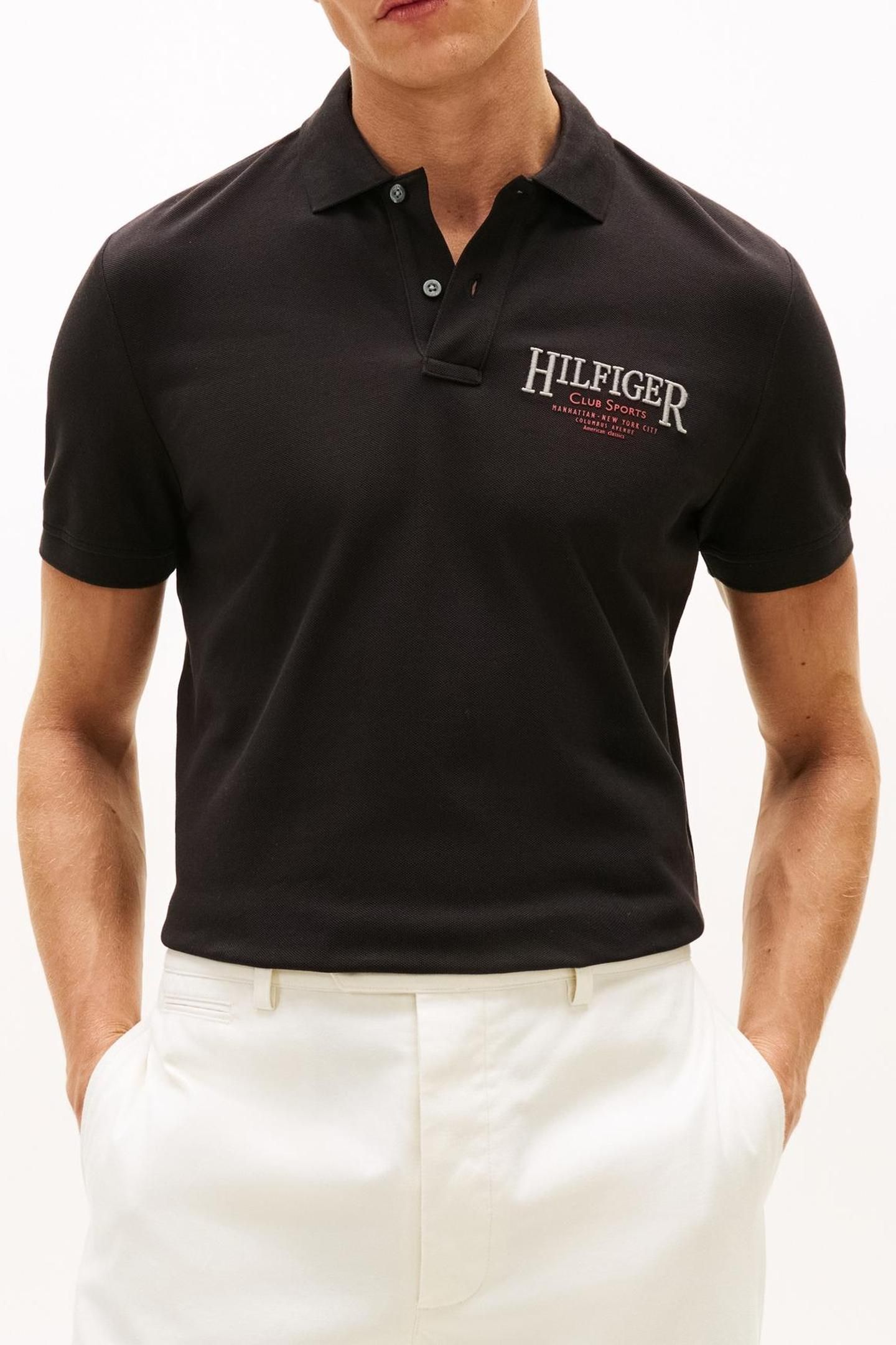 LEFT CHEST GRAPHIC POLO BLACK 2