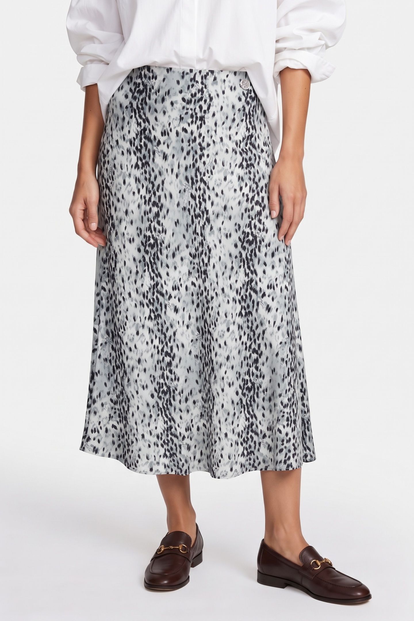 SNOW LEO FLUID SKIRT KARL SNOW LEOPARD 1