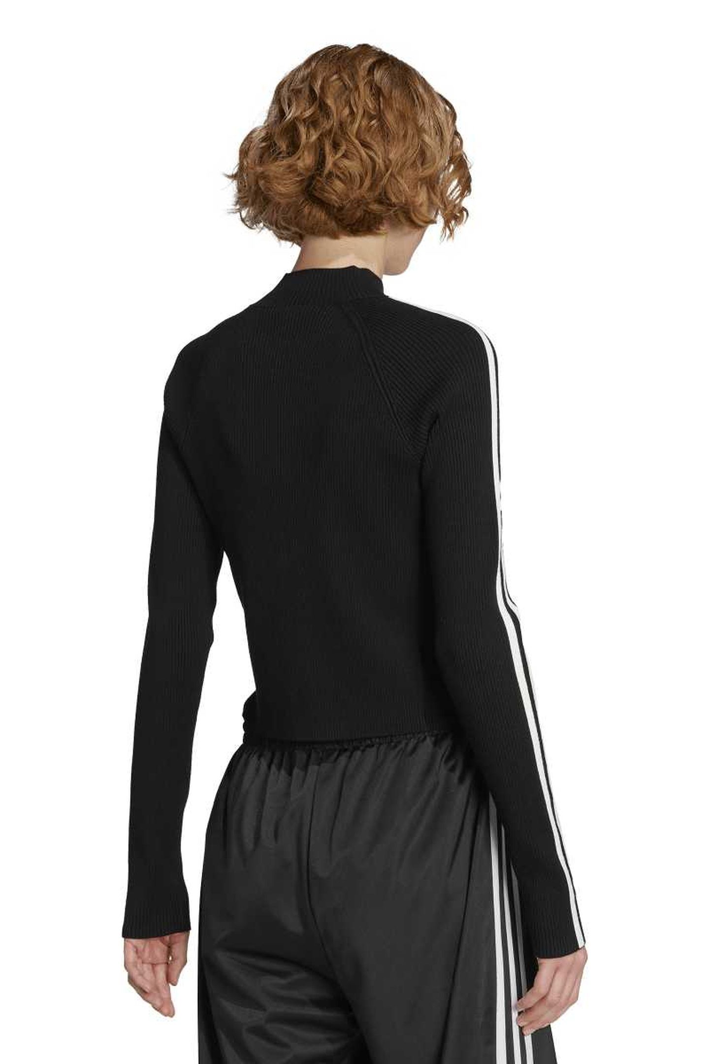 ORIGINALS ADICOLOR 3 STRIPES SLIM KNIT TRACK TOP BLACK 5