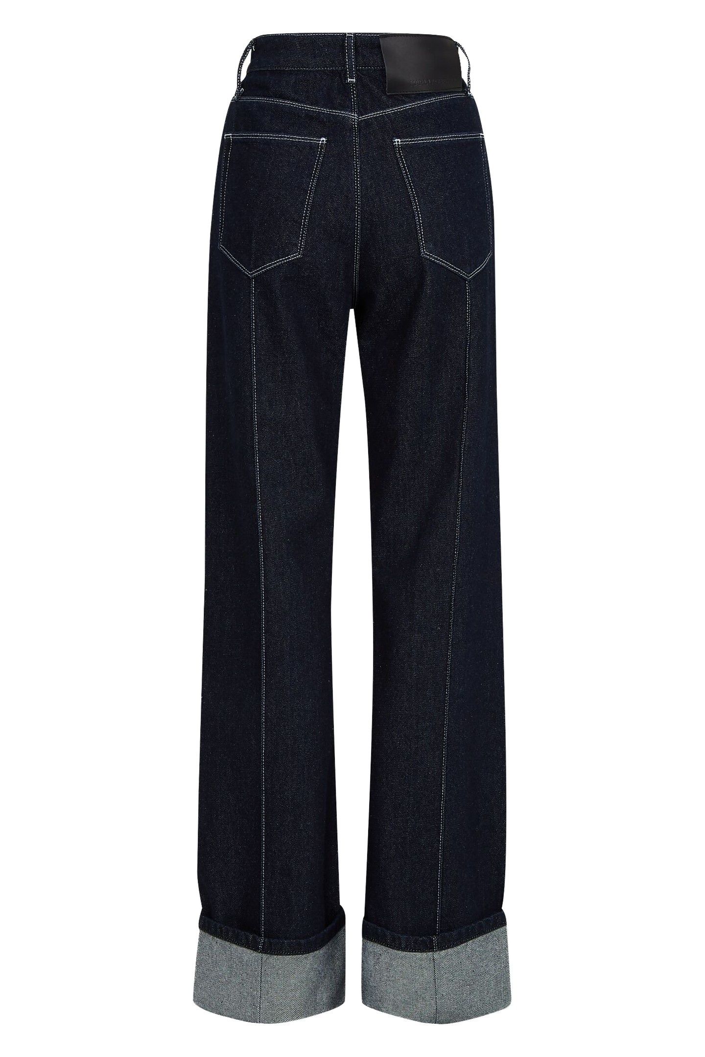 WIDE LEG DENIM W/ PIN-TUCK DARK GREY 2