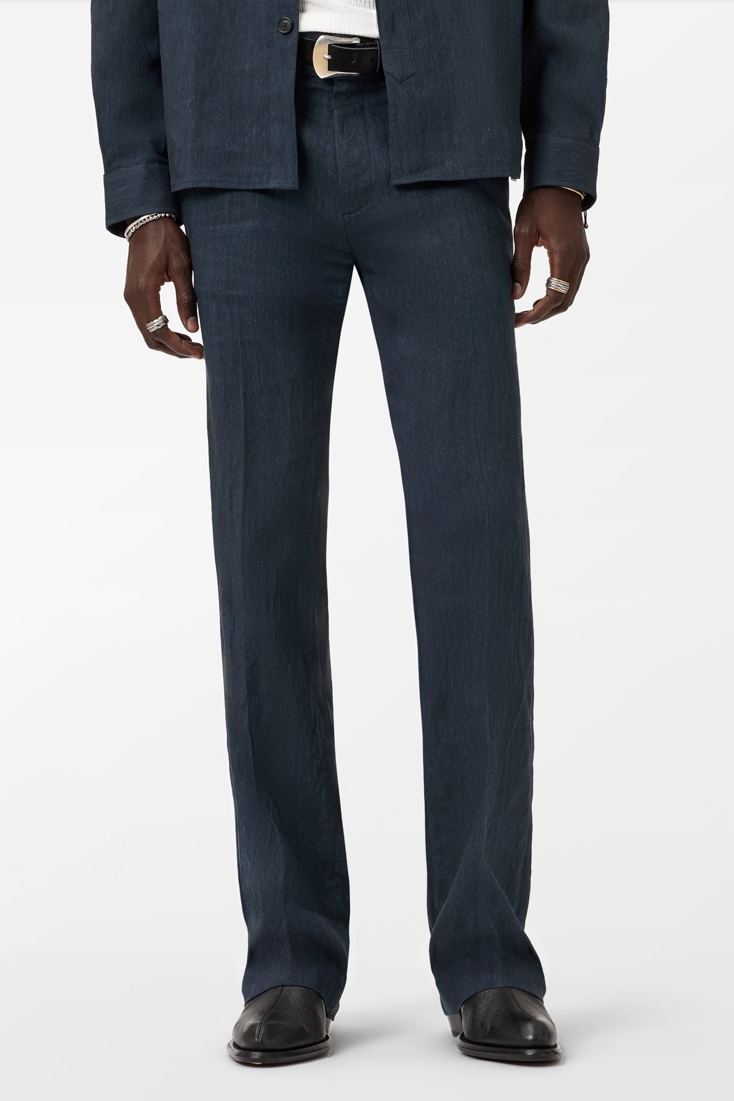 BLEECKER PANTS - BOOTCUT PANTS WITH SLIG NAVY 1