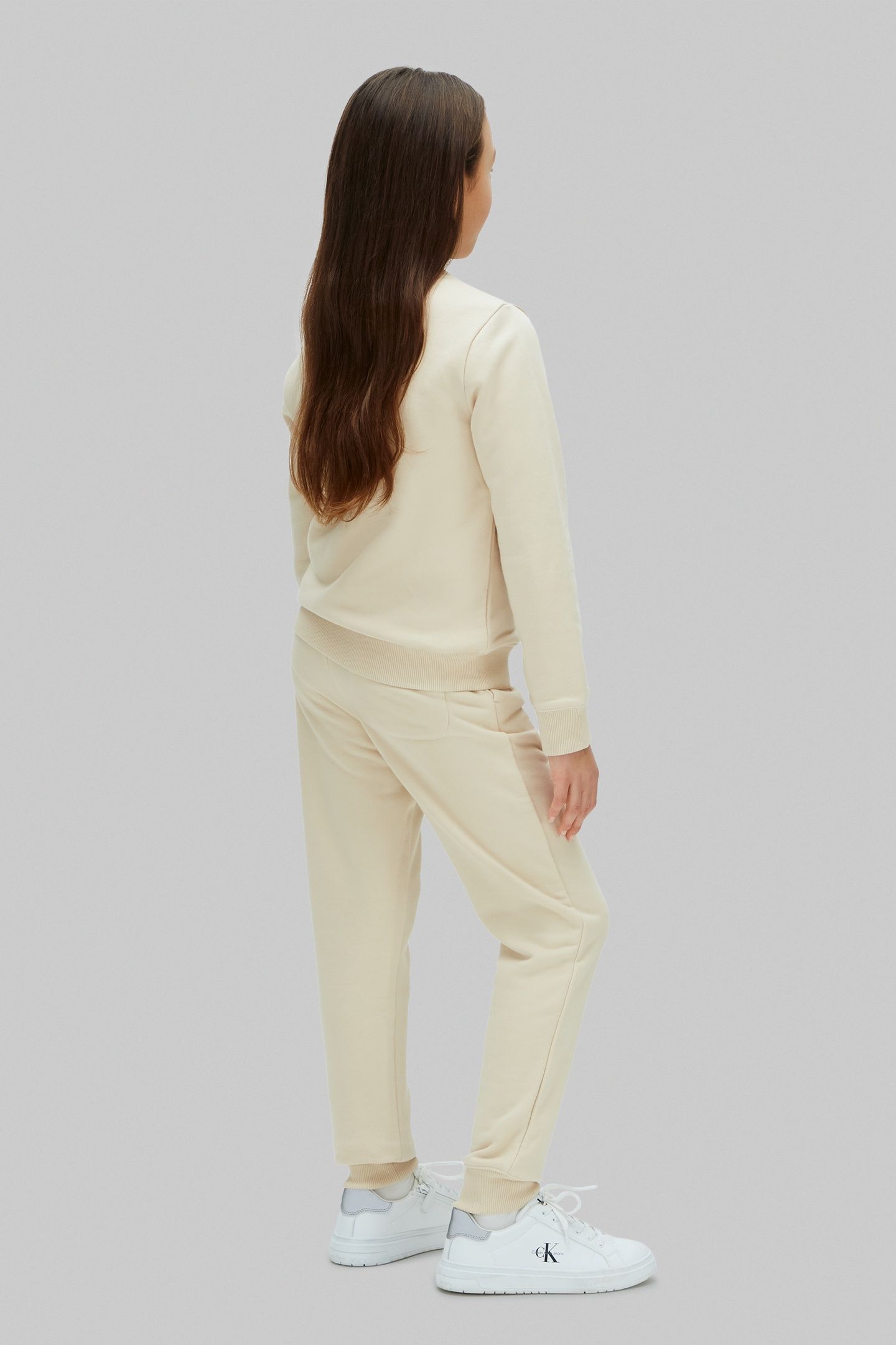 UNISEX MINI BADGE SWEATPANTS OATMEAL 3