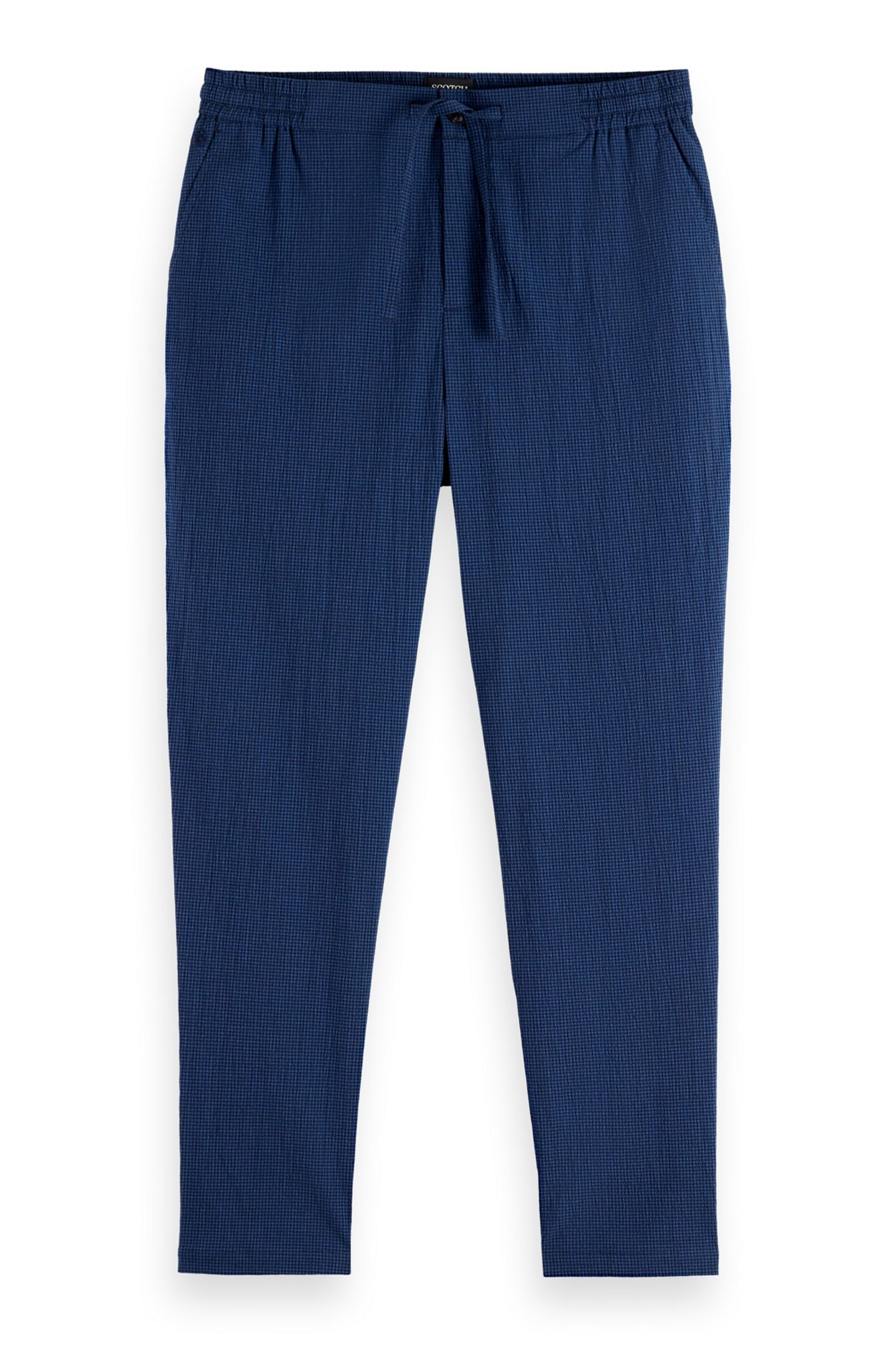 FINCH - COTTON BLEND SEERSUCKER TAPERED FIT JOGGER SKY CAPTA 1