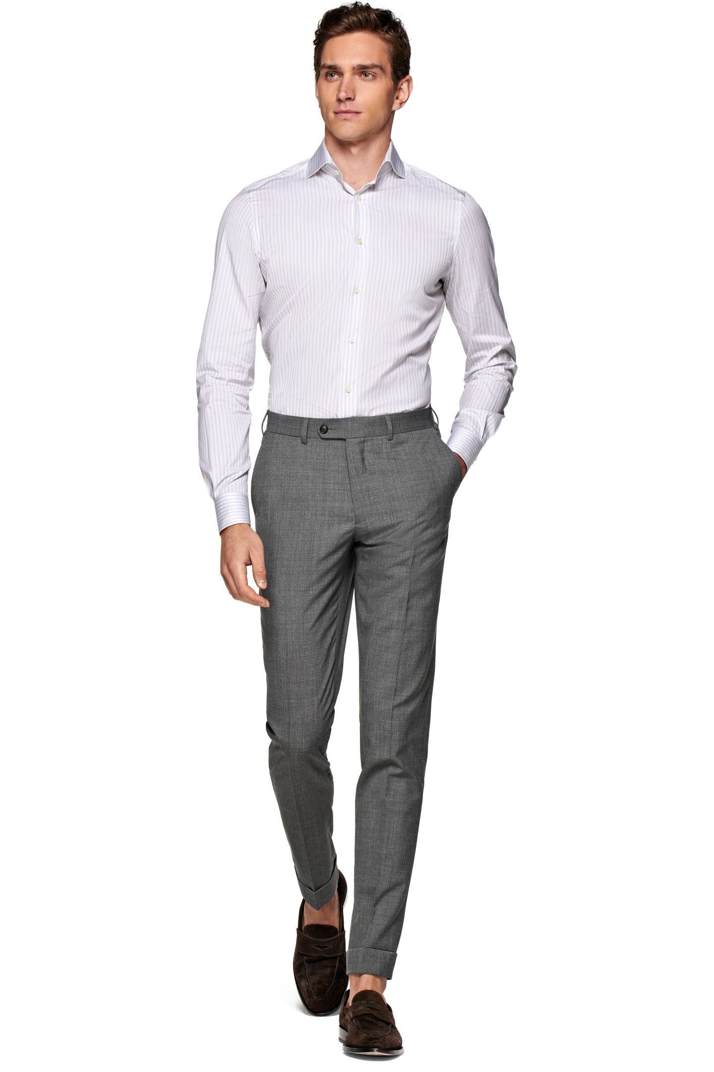 TROUSERS-GREY FORMAL TROUSERS GREY 1