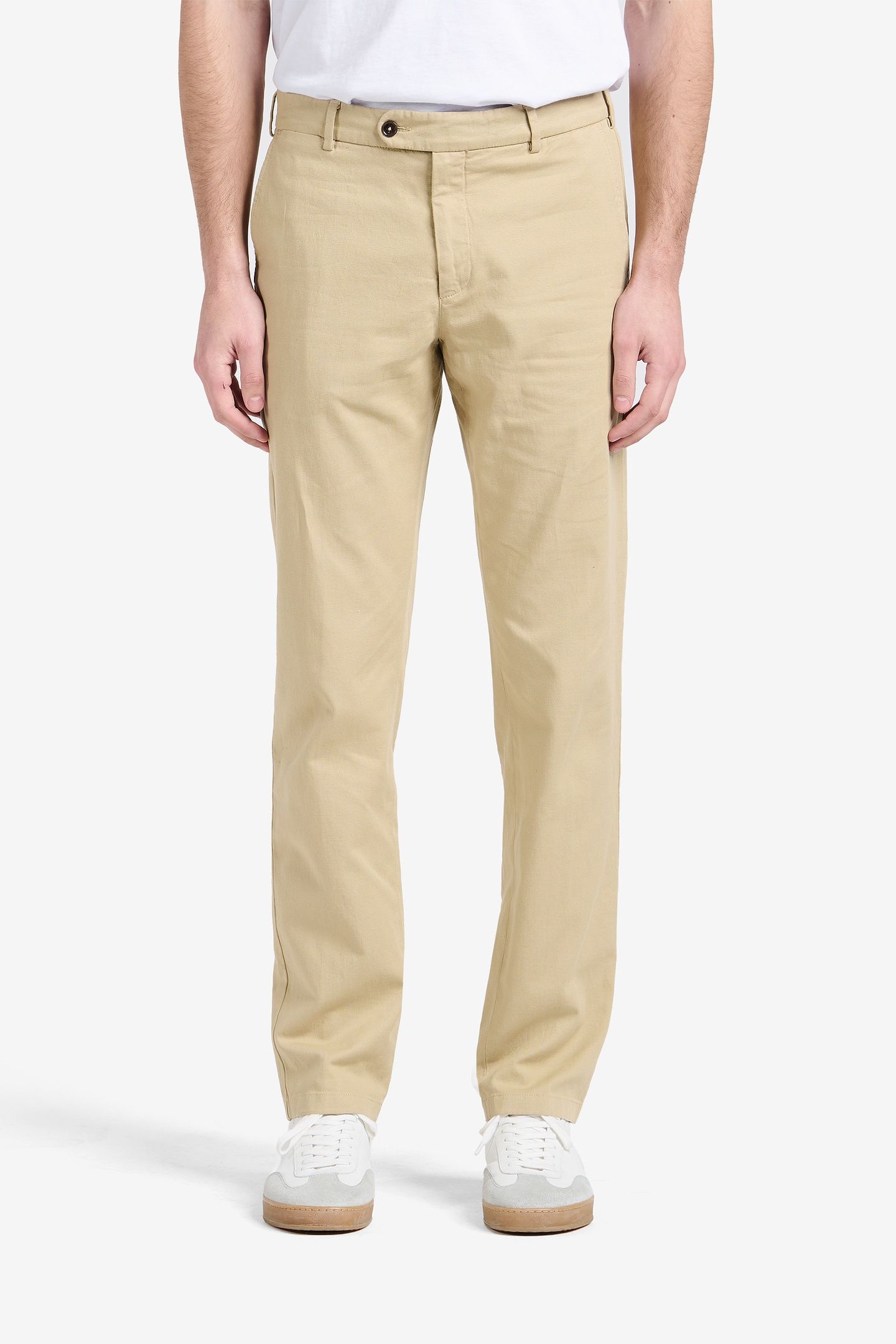 DIEGO COTTON-LINEN STRETCH TAUPE 1