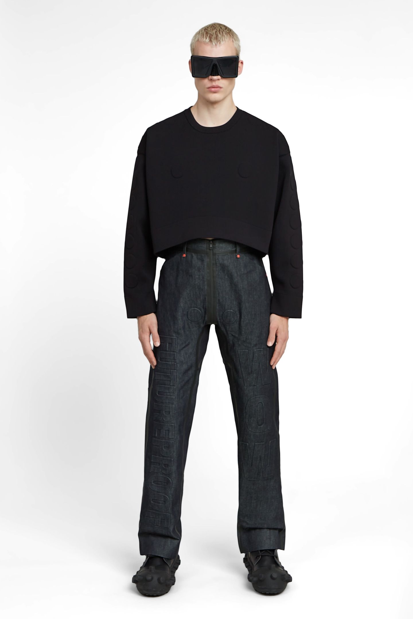 GSXWVB OVERSIZED SHORT SWEAT KNIT BLACK 1