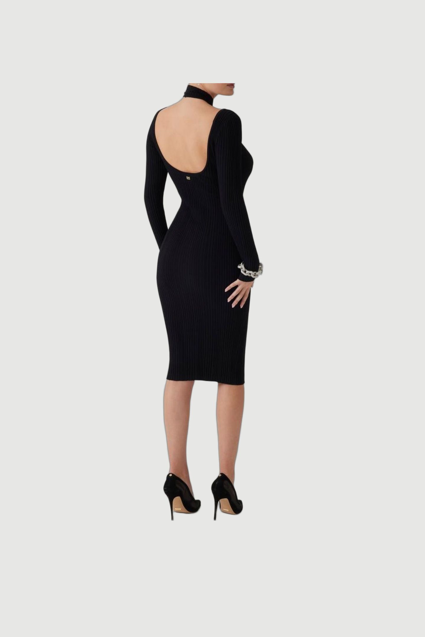 NARA SWEATER DRESS JET BLACK A996 6