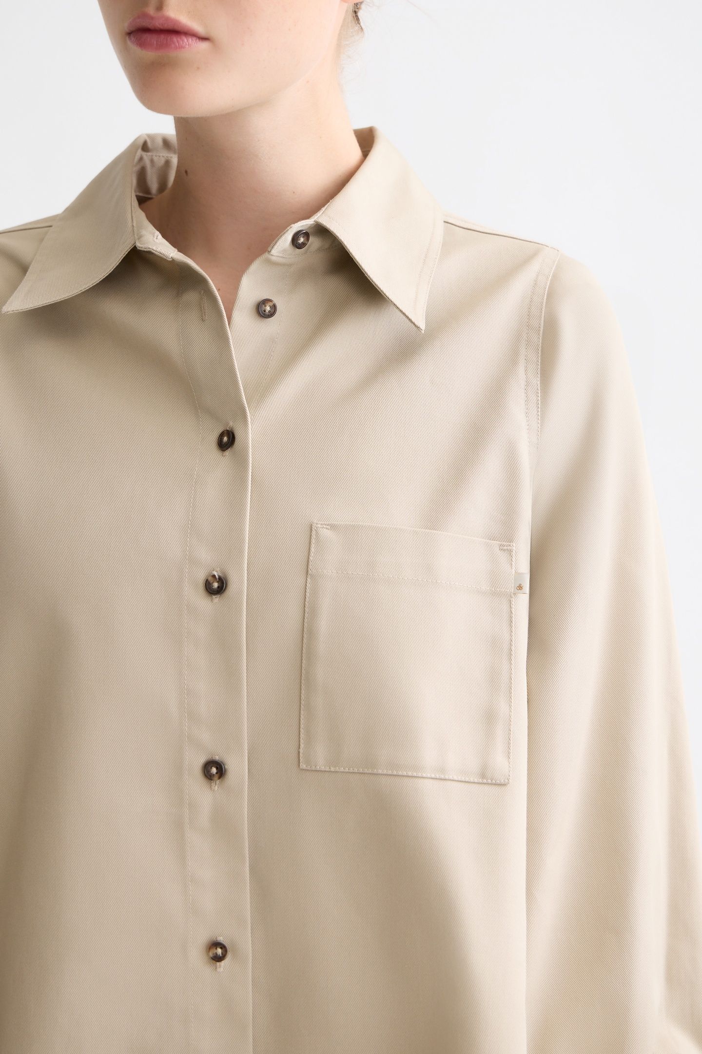 SHIRT WITH CONTRAST STITCHING PLAZA TAUPE 3