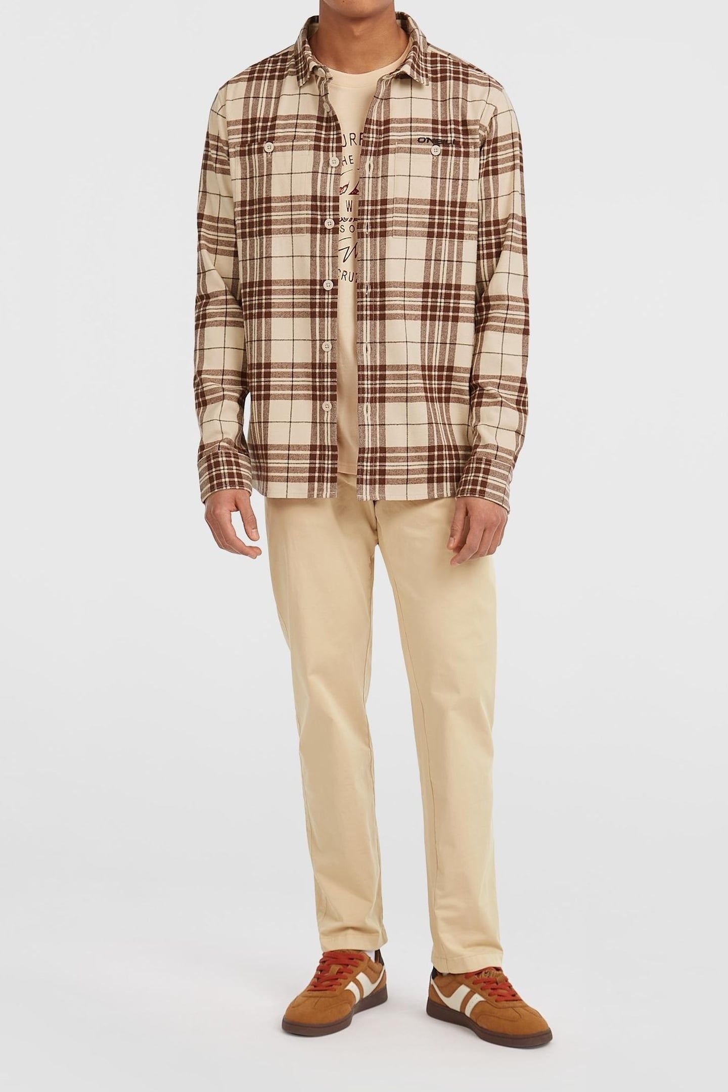O'NEILL MUST-HAVE FLANNEL SHIRT BEIGE FLANNEL CHECK 1