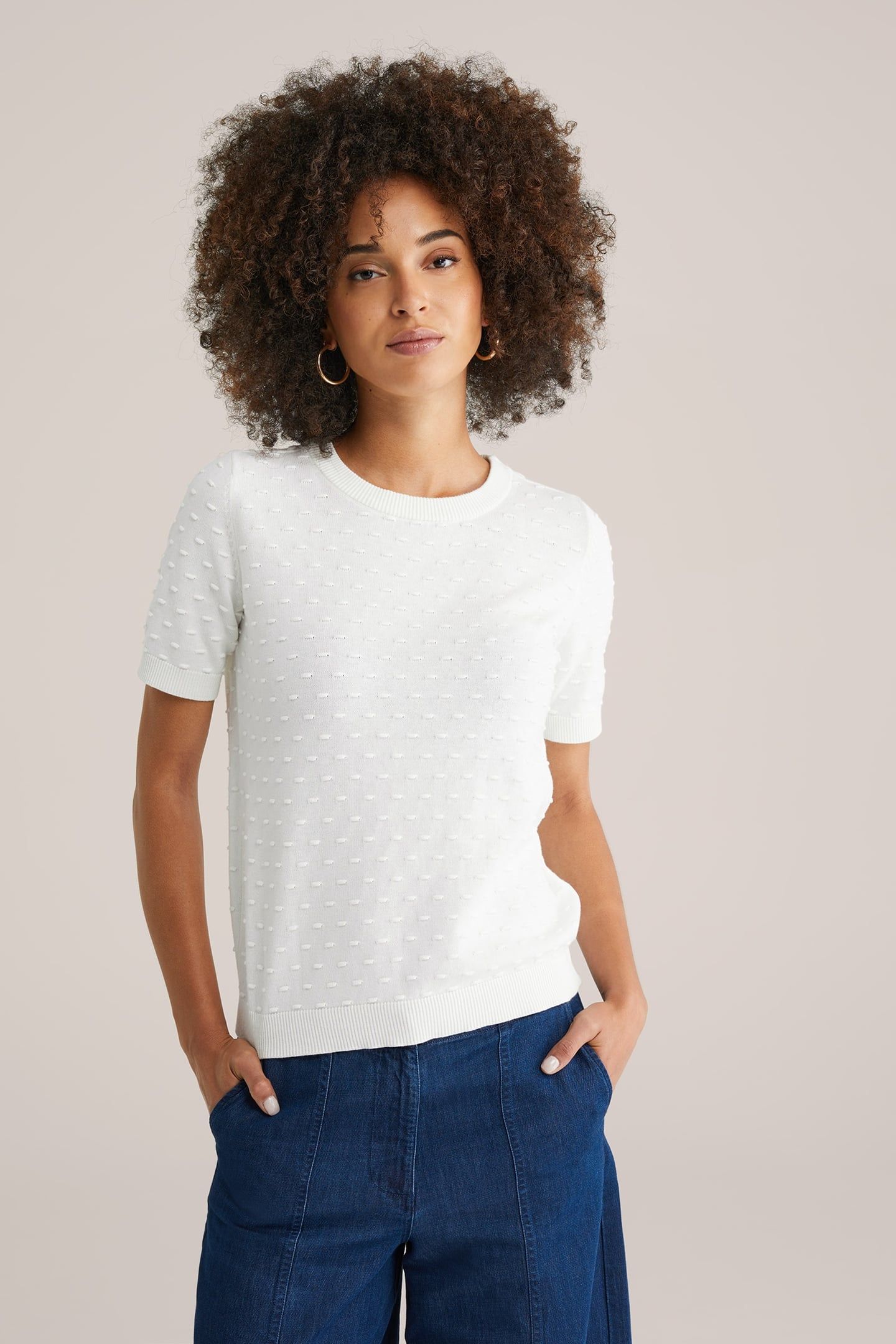 KNITTED PULLOVER OFF-WHITE 1