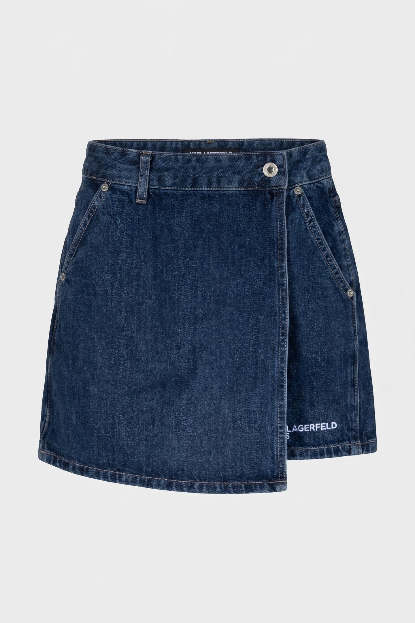 DENIM SKORT WASHED DARK BLUE 3