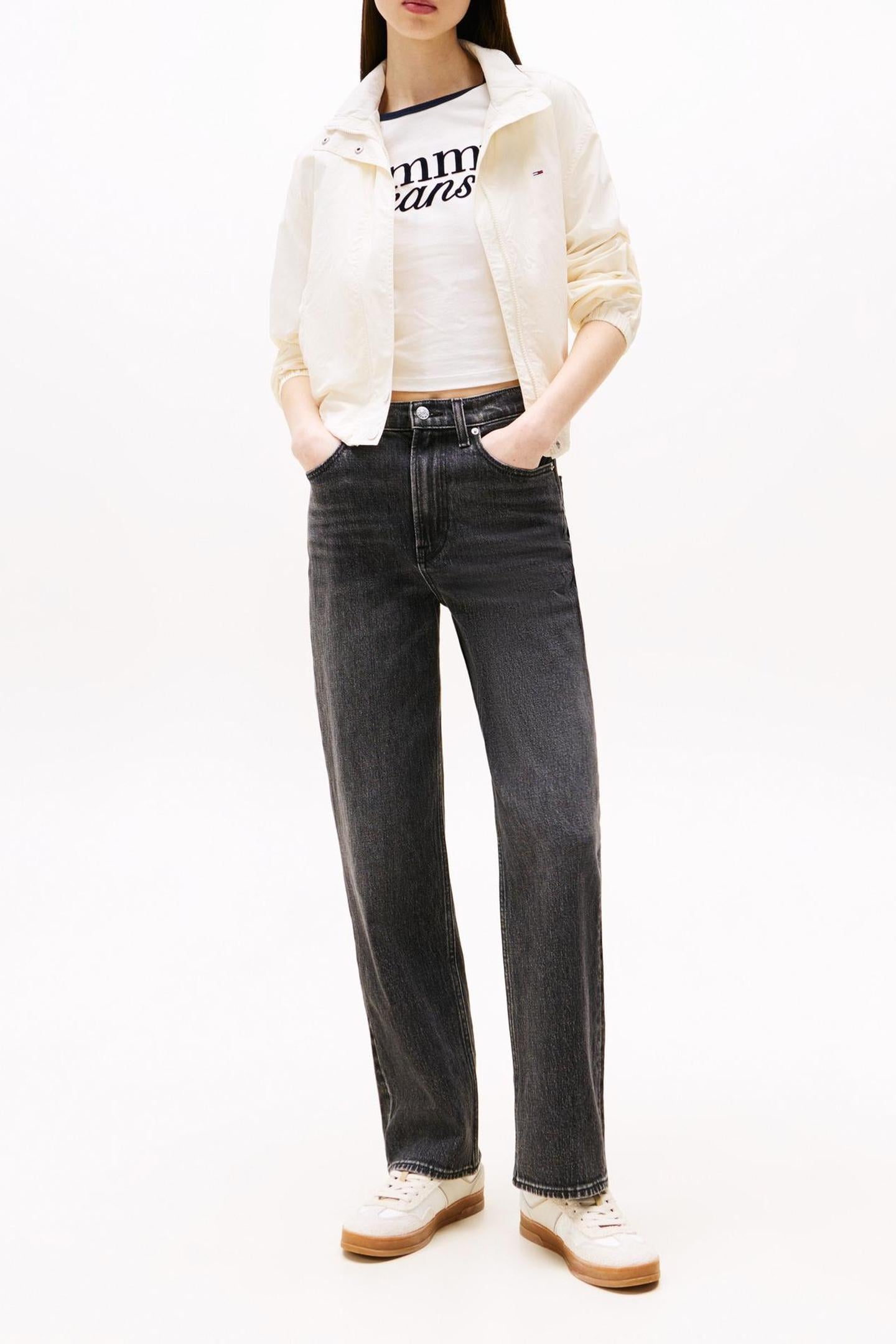 LAYLA HR SLIM STRAIGHT JEANS DENIM WASHED BLACK 1