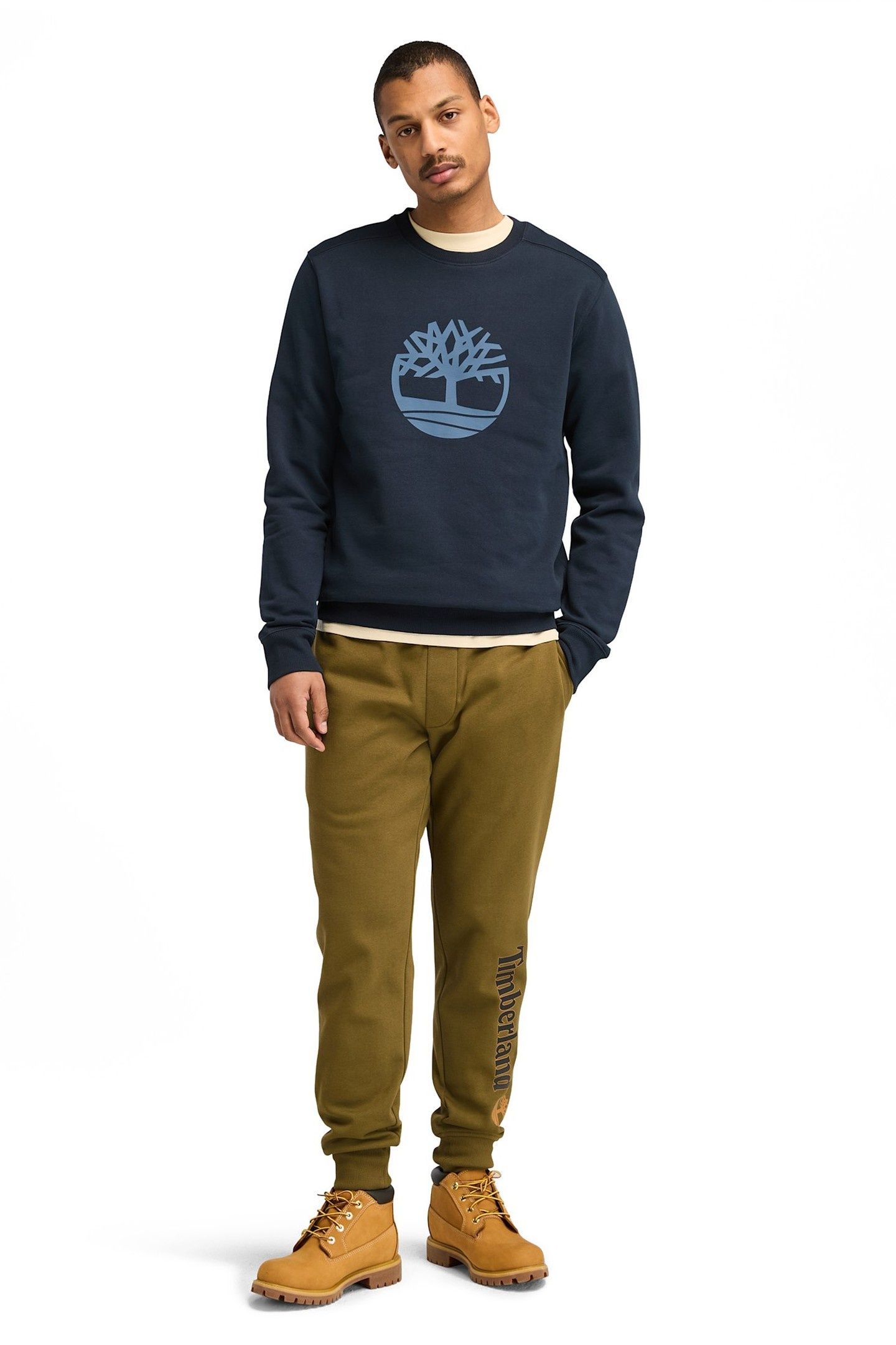 TREE LOGO CREW NECK SWEATSHIRT DARK SAPPHIRE 1